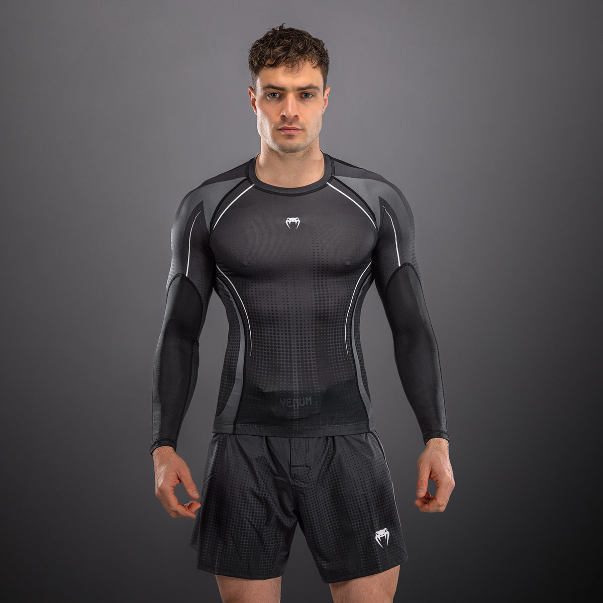 Rashguard à Manches Longues Venum Stealth – Noir/Blanc - product-type_T-Shirts de Compression