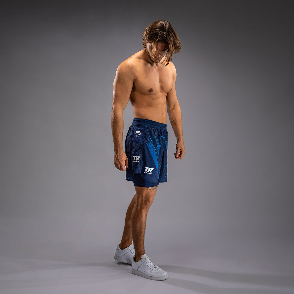 Short d'entraînement Venum x Top Rank Original pour Hommes - Bleu Marine - product-type_Shorts de training