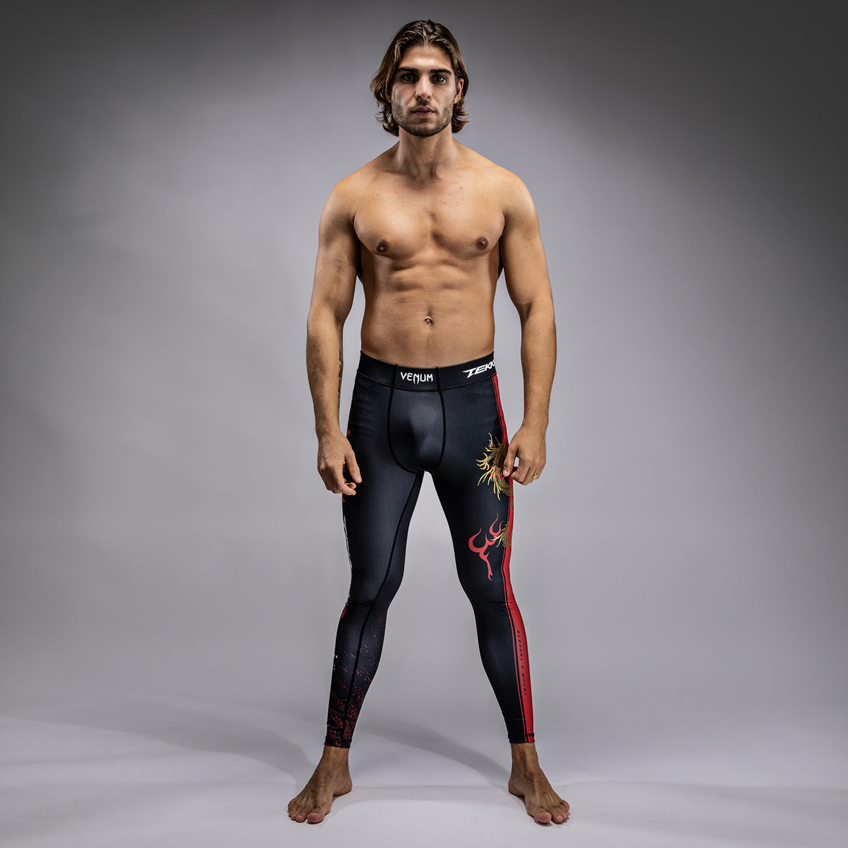 Pantalon de compression Venum x TEKKEN 8 - Marshall Law - Noir/Rouge/Or - product-type_Pantalons de Compression