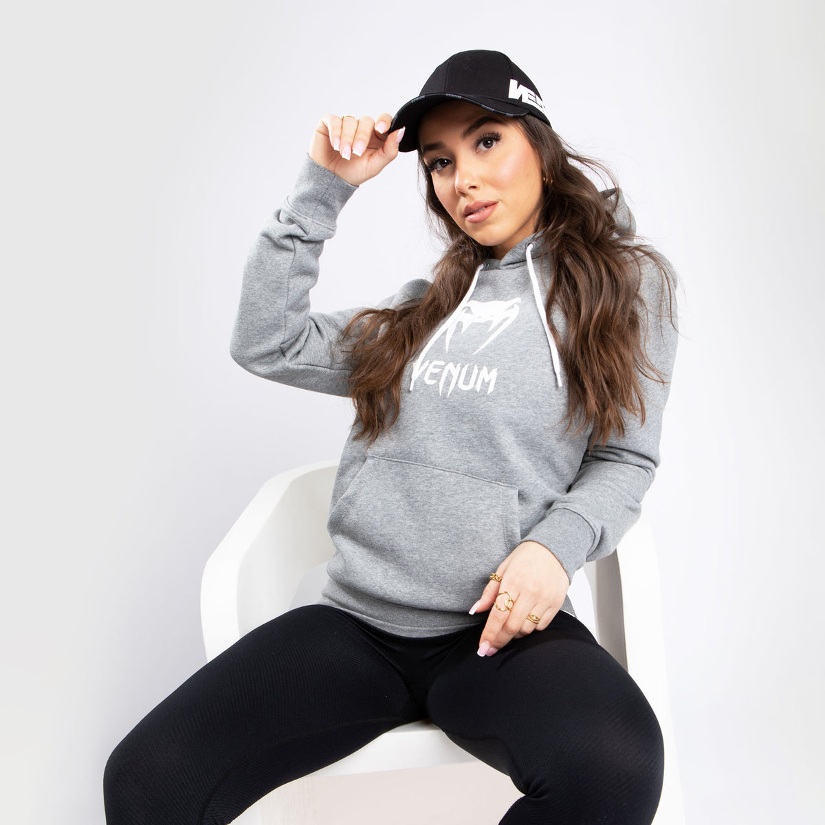 Sweatshirt à Capuche Venum Classic - Pour Femme - Gris Chiné Clair - product-type_Sweatshirts