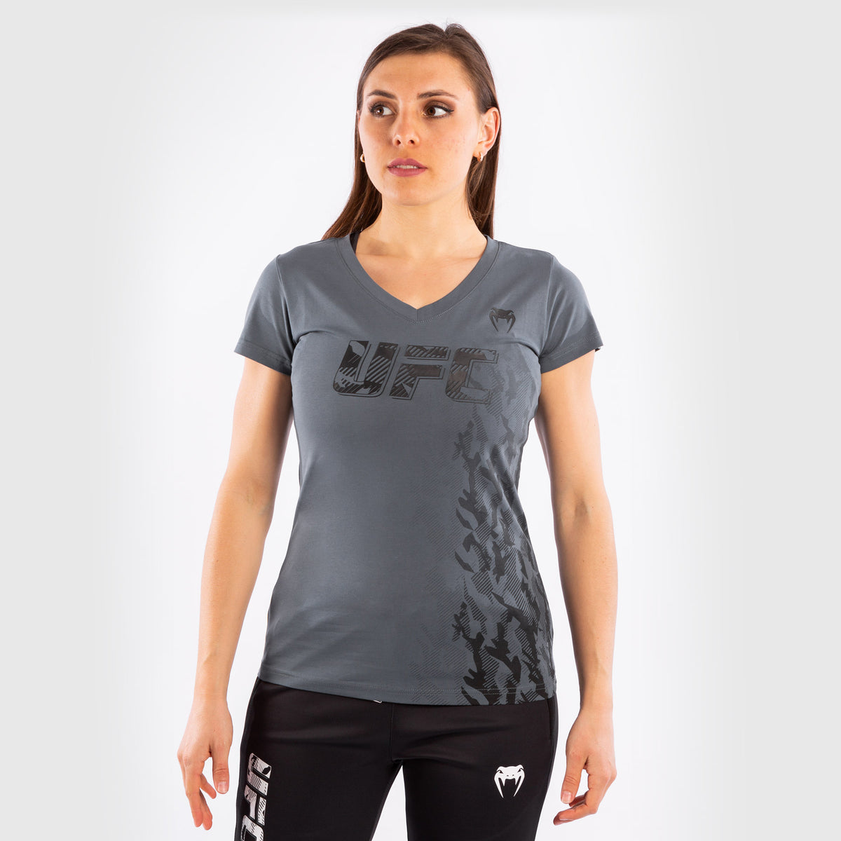 T-shirt Manches Courtes Femme UFC Venum Authentic Fight Week - Gris - product-type_T-Shirts