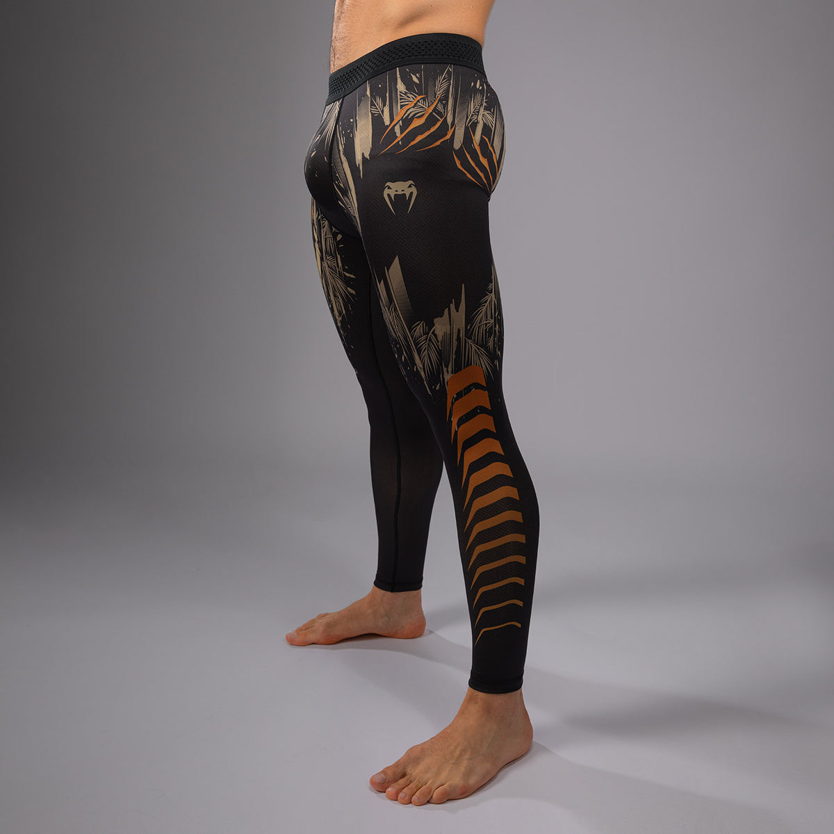 Pantalon de Compression Venum Tiger pour Hommes - Noir/Orange Néon - product-type_Pantalons de Compression