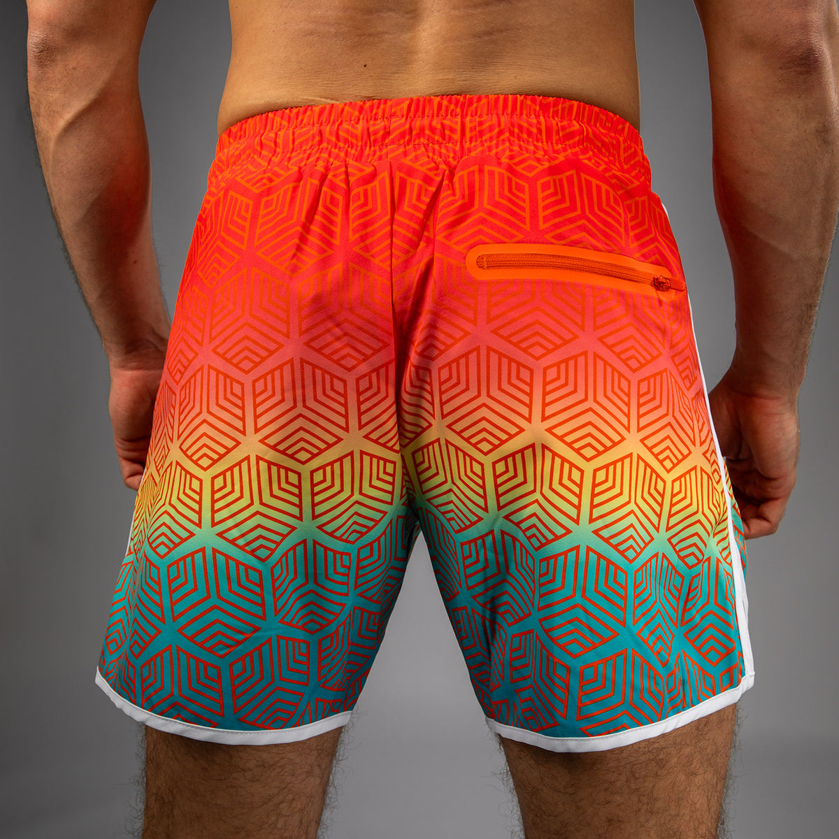 Short de Bain Venum Octane - Orange Sunset/Bleu Ciel - product-type_Shorts de bain