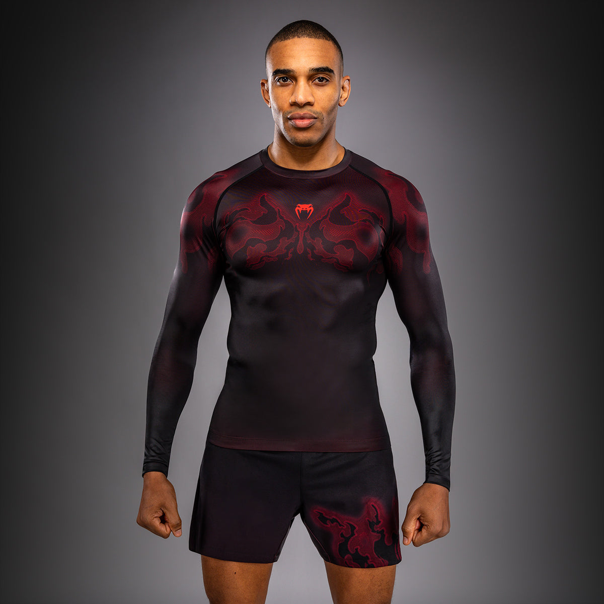 Rashguard à Manches Longues Venum Spectre – Noir/Rouge - product-type_T-Shirts de Compression