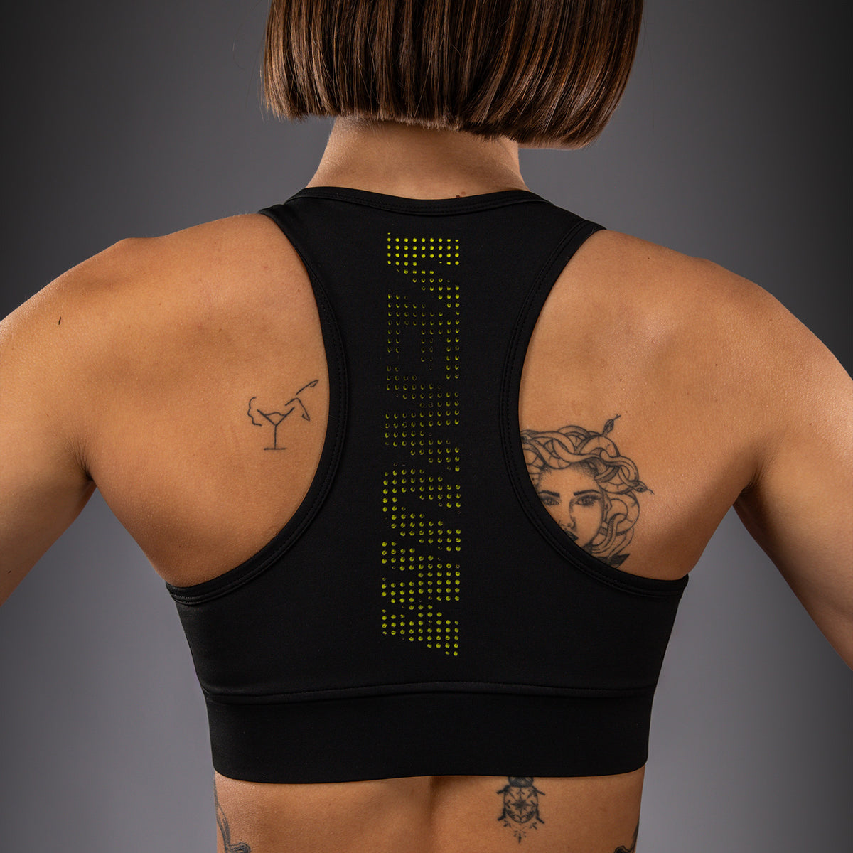 Brassière de Sport Venum Lazer - Noir/Jaune - product-type_Brassières de sport