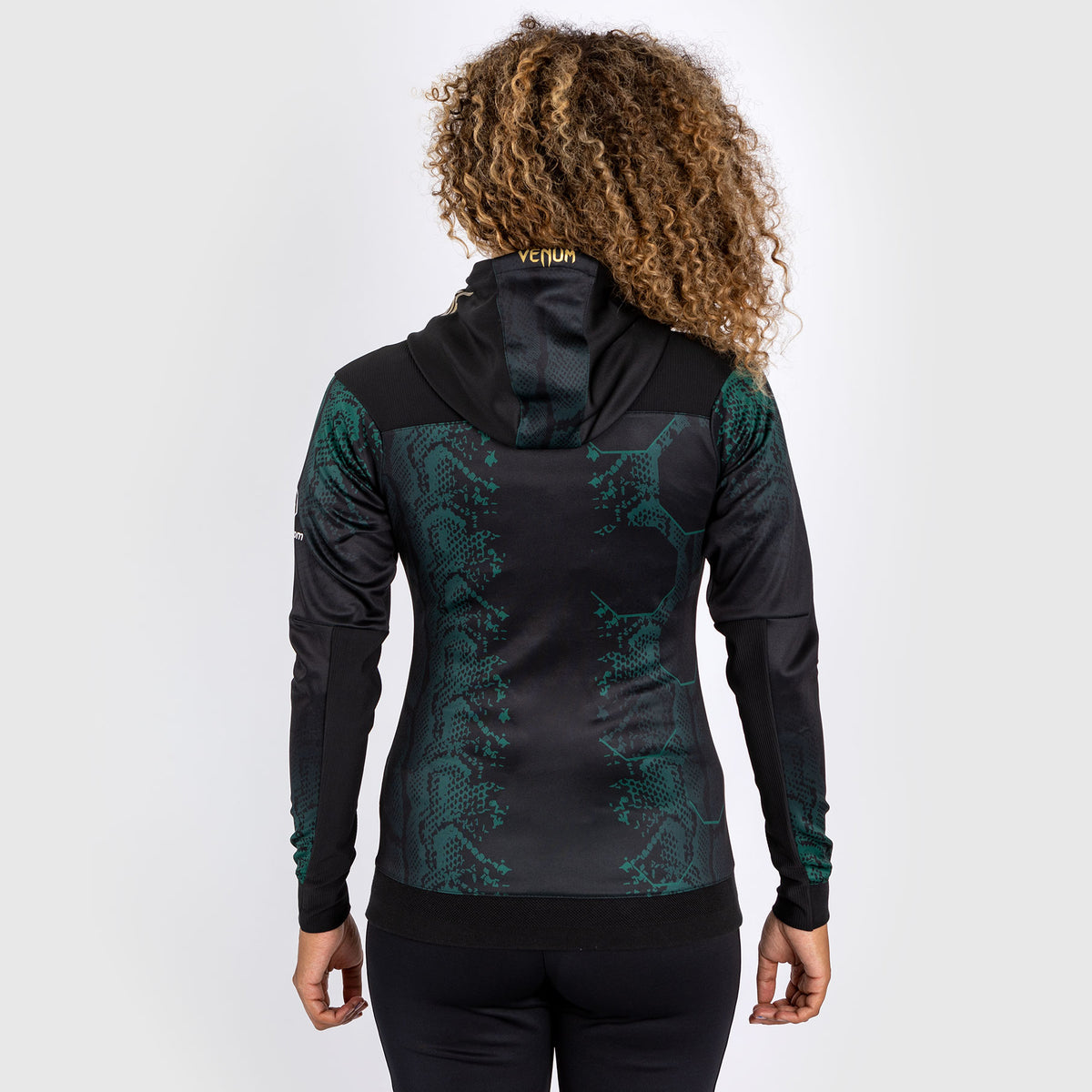 Sweat à capuche Personnalisé pour Femmes UFC Adrenaline by Venum Authentic Fight Night - Emerald Edition - Vert/Noir/Or - product-type_Vestes