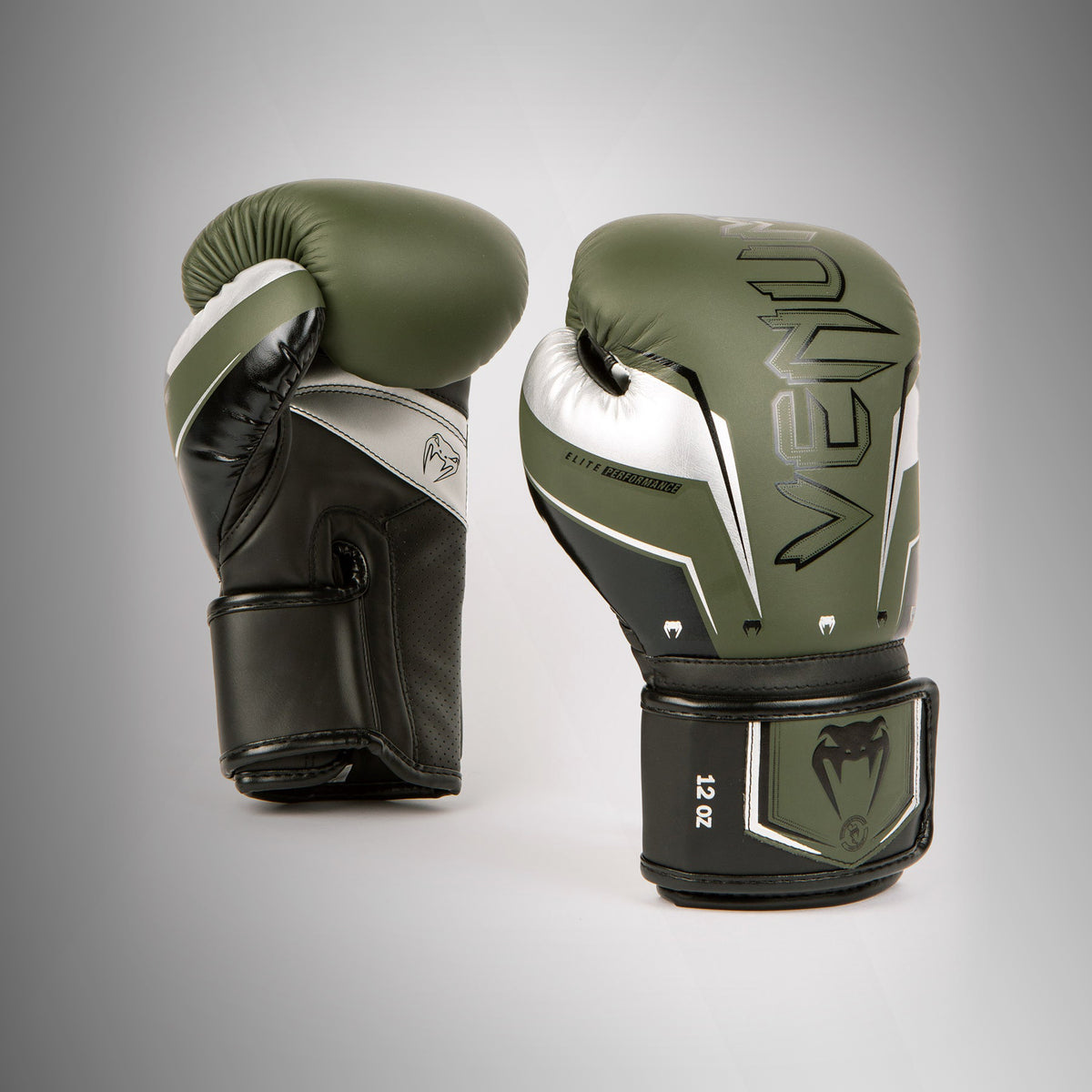 Gants de Boxe Venum Elite Evo - Kaki/Argent - product-type_Gants de boxe