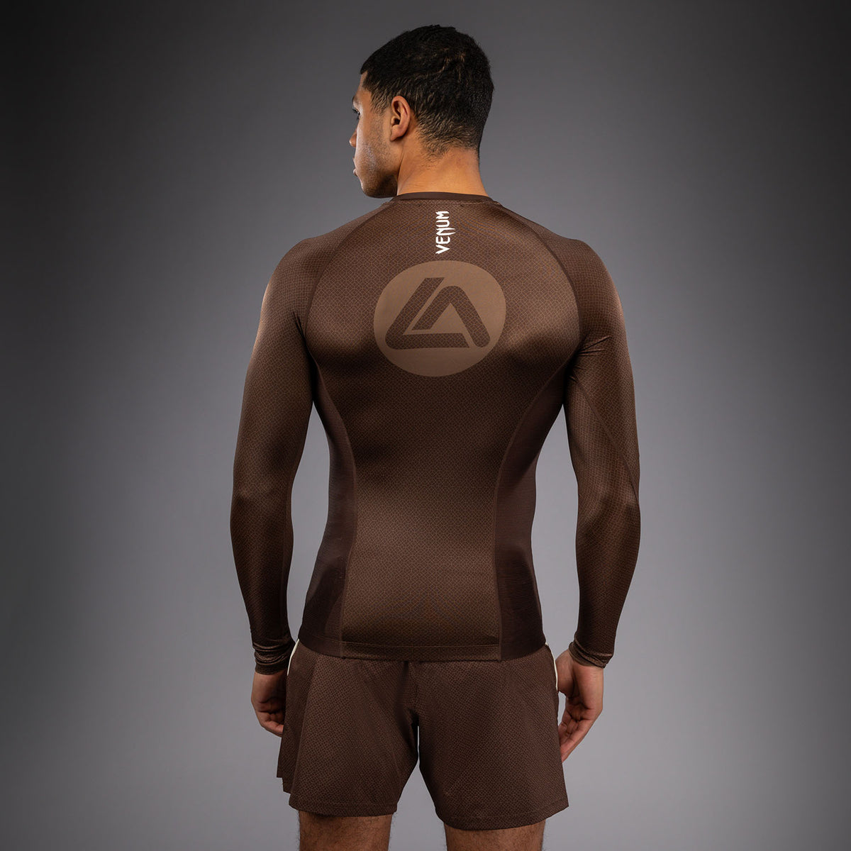 Rashguard à Manches Longues Venum x Roger Gracie Academy - Marron Foncé - product-type_T-Shirts de Compression