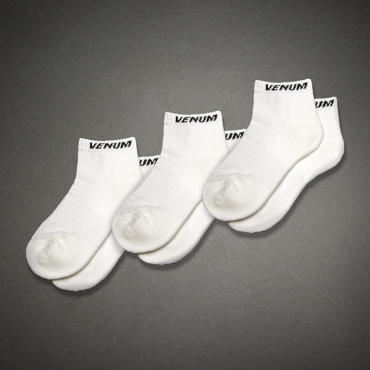 Chaussettes courtes Venum Essential (Lot de 3 paires) – Blanc/Noir - product-type_Chaussettes