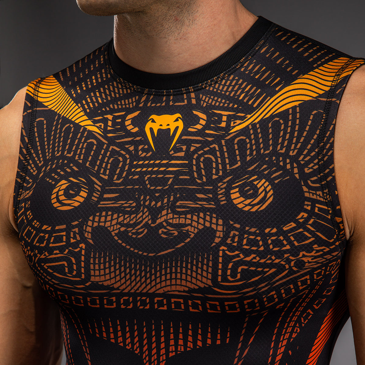 Rashguard Sans Manches Venum Quetzal Fury - Noir/Rouge Fury/Mandarine - product-type_T-Shirts de Compression