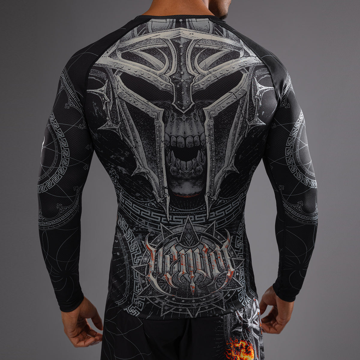 Rashguard à Manches Longues pour Hommes Venum Gladiator 5.0 - Noir/Argent - product-type_T-Shirts de Compression