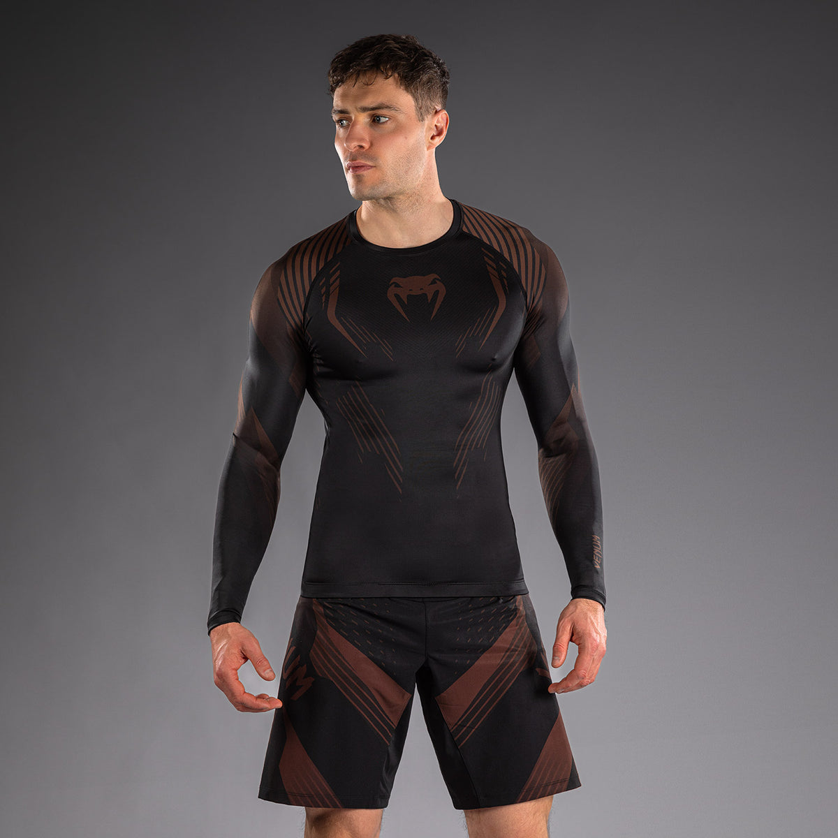 Rashguard à Manches Longues Venum No-Gi 6.0 - Noir/Marron - product-type_T-Shirts de Compression