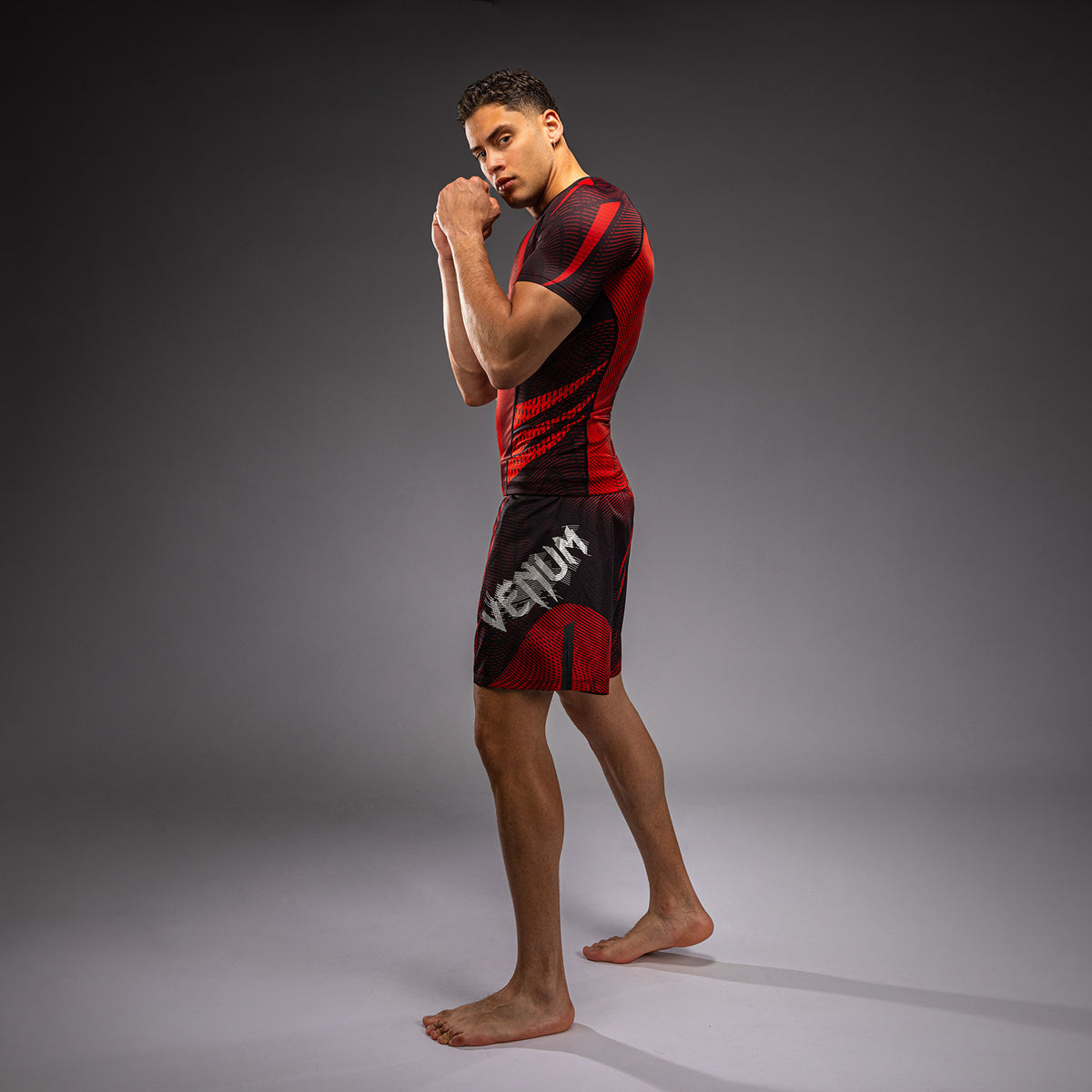 Rashguard à Manches Courtes Venum Galactic 3.0 - Rouge/Argent - product-type_T-Shirts de Compression