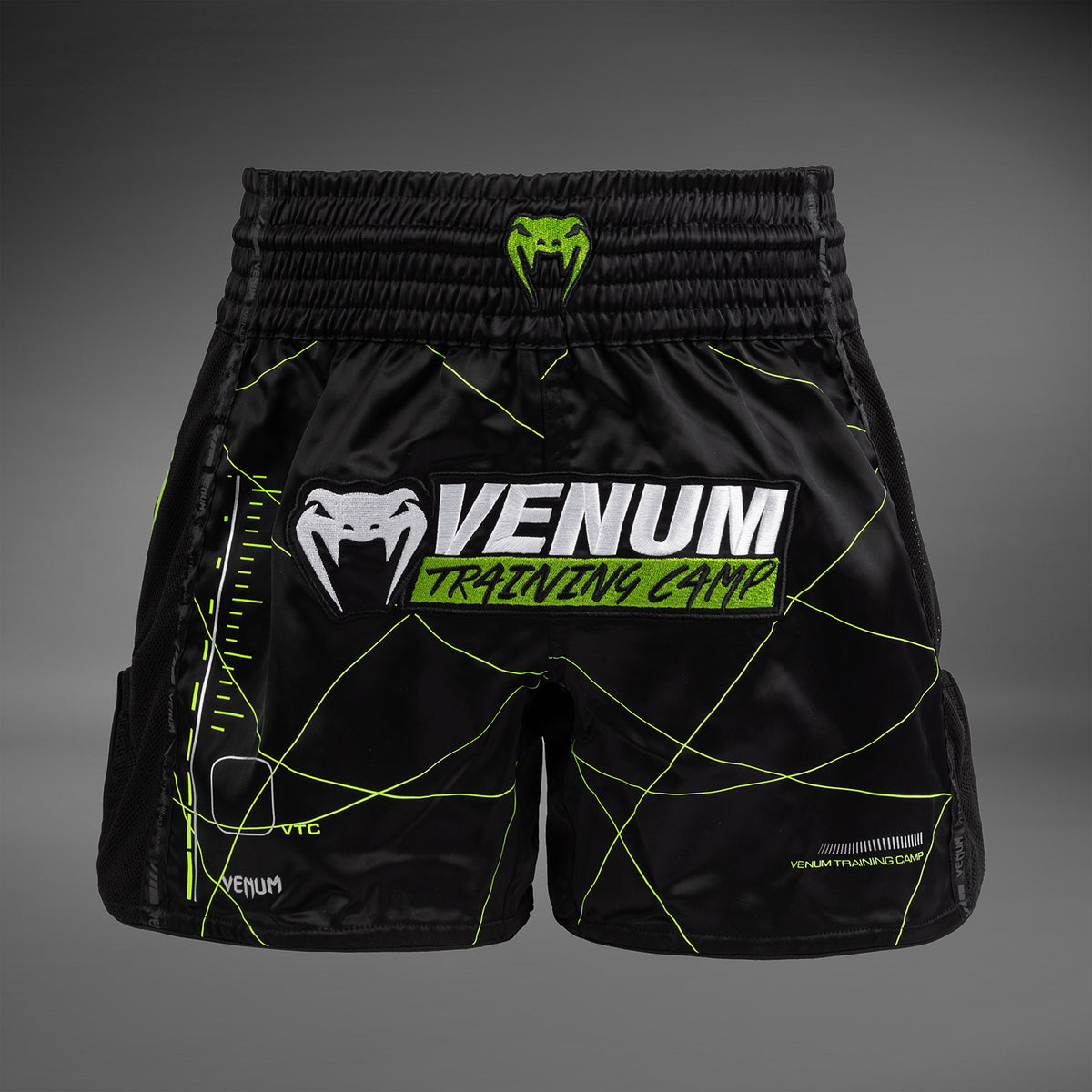 Short de Muay Thai Venum Training Camp 4.0 - Noir/Vert Fluo - product-type_Shorts de Muay Thai