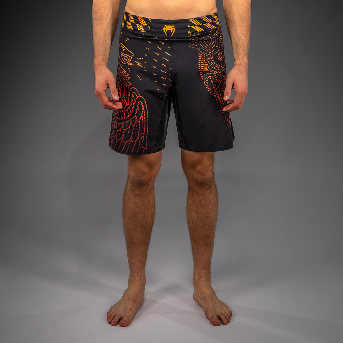 Short de Combat Venum Quetzal Fury - Noir/Rouge Fury/Mandarine - product-type_Shorts de MMA