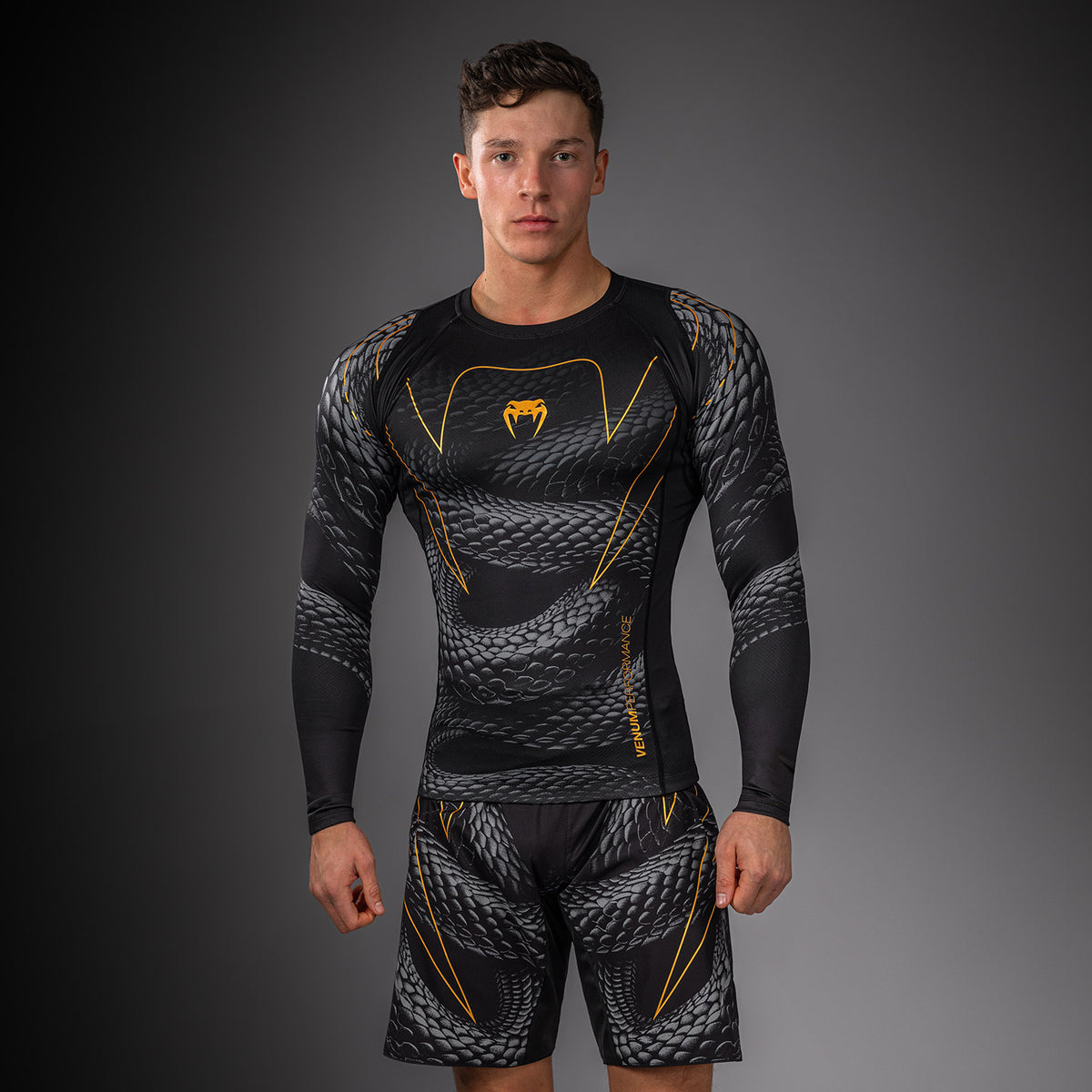 Rashguard à Manches Longues Venum Matupa - Noir/Gris/Or - product-type_T-Shirts de Compression