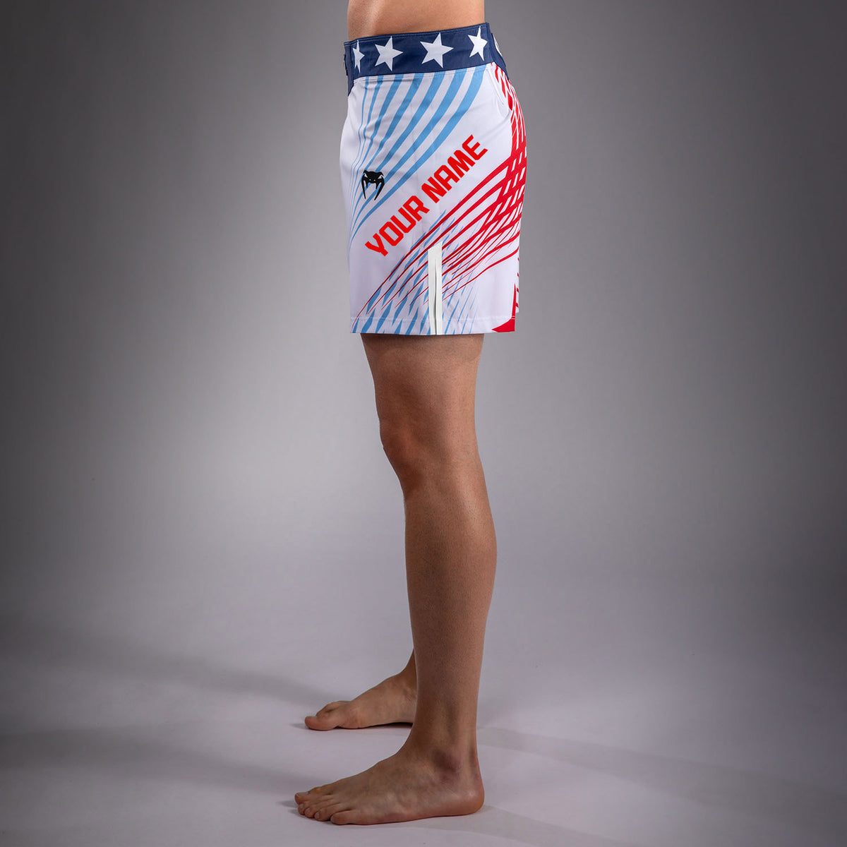 UFC Freedom 250 by Venum Authentic Fight Night Short de combat Personnalisé coupe courte pour homme - Blanc - product-type_Shorts de MMA