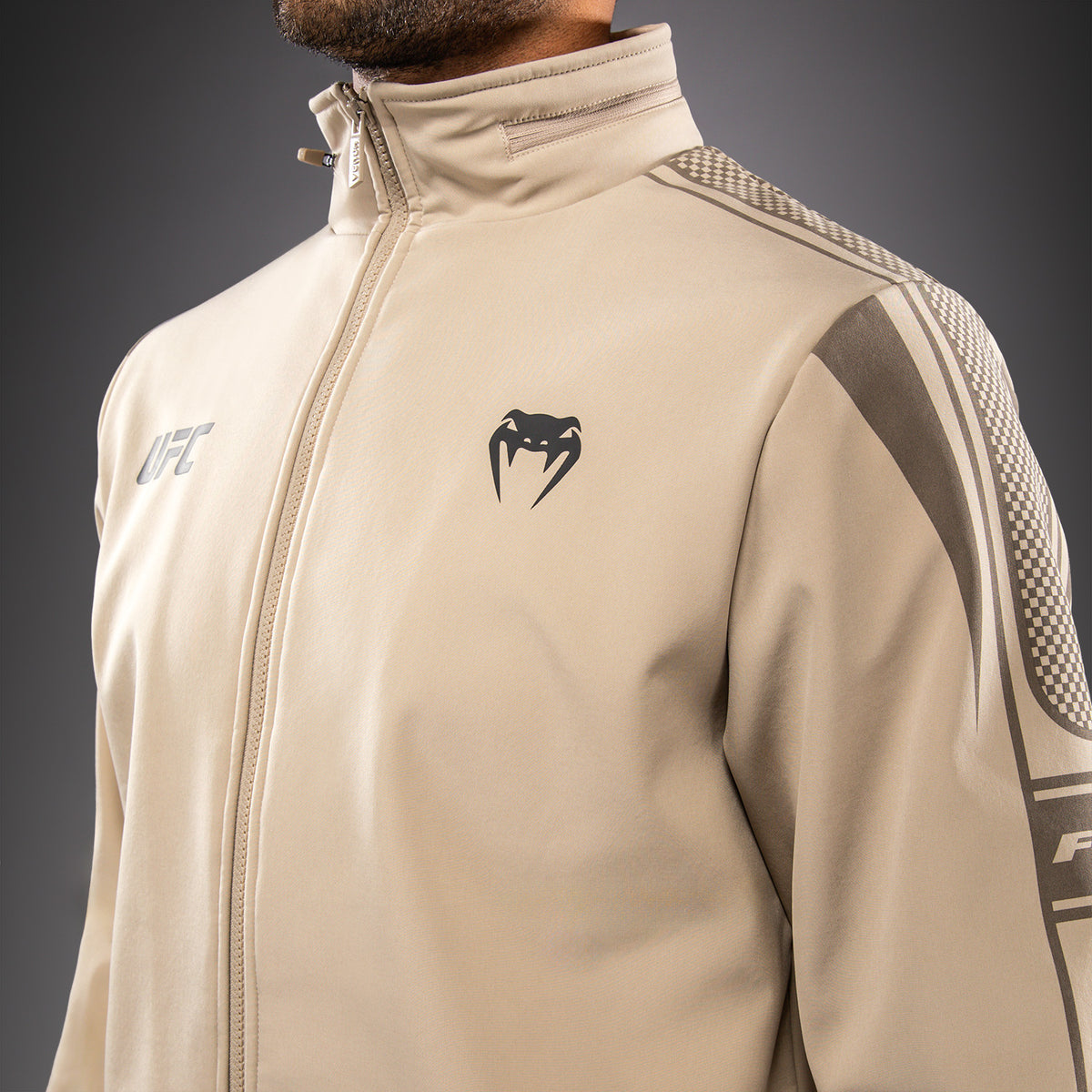Sweat à Capuche Zippé pour Homme Venum UFC Unity by Venum Authentic Fight Week - Sable - product-type_Vestes