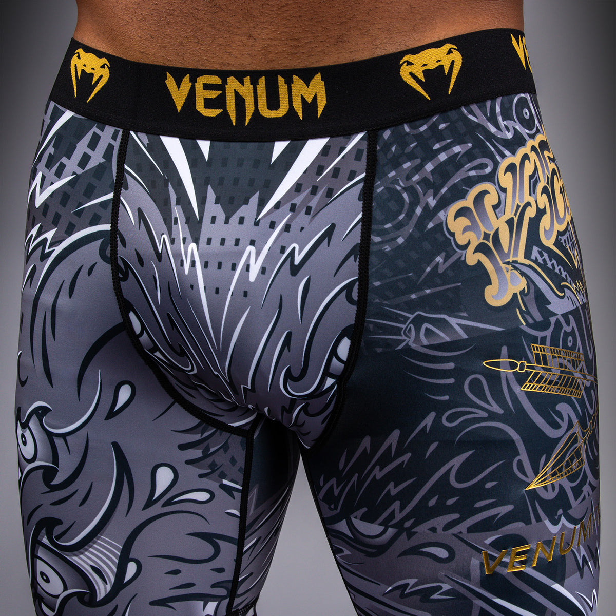 Short de Compression Venum Wolf Atak – Noir/Gris - product-type_Shorts de compression