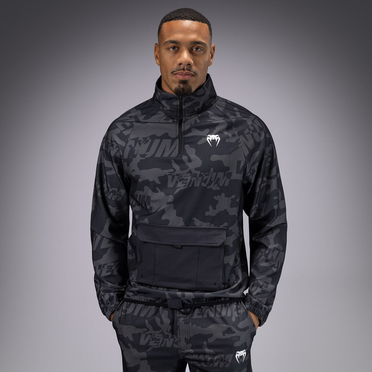 Veste de Survêtement Pour Hommes Venum Trooper - Noir/Charbon - product-type_Sweatshirts