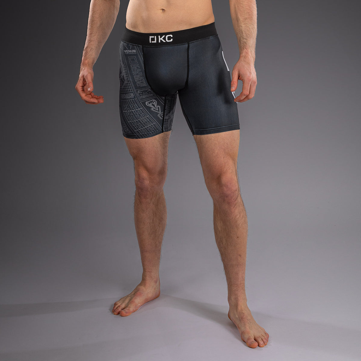 Short de Compression Karate Combat by Venum – Noir/Gris - product-type_Shorts de compression