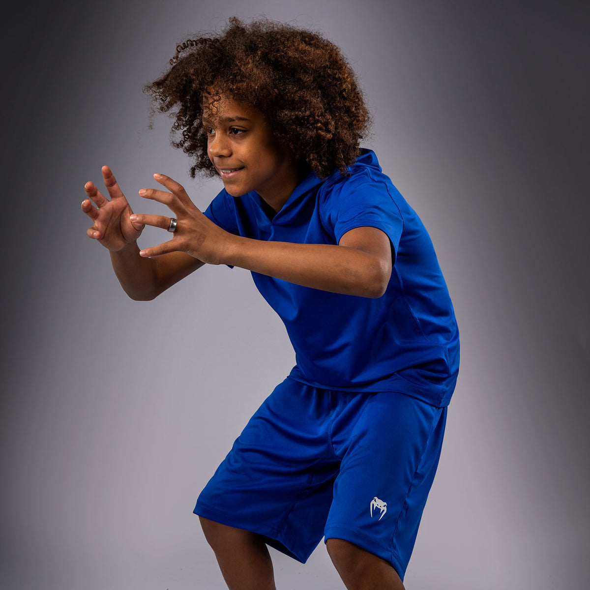 Sweat à capuche à manches courtes Dry Tech pour Enfants Venum Elite - Bleu Royal - product-type_Sweatshirts