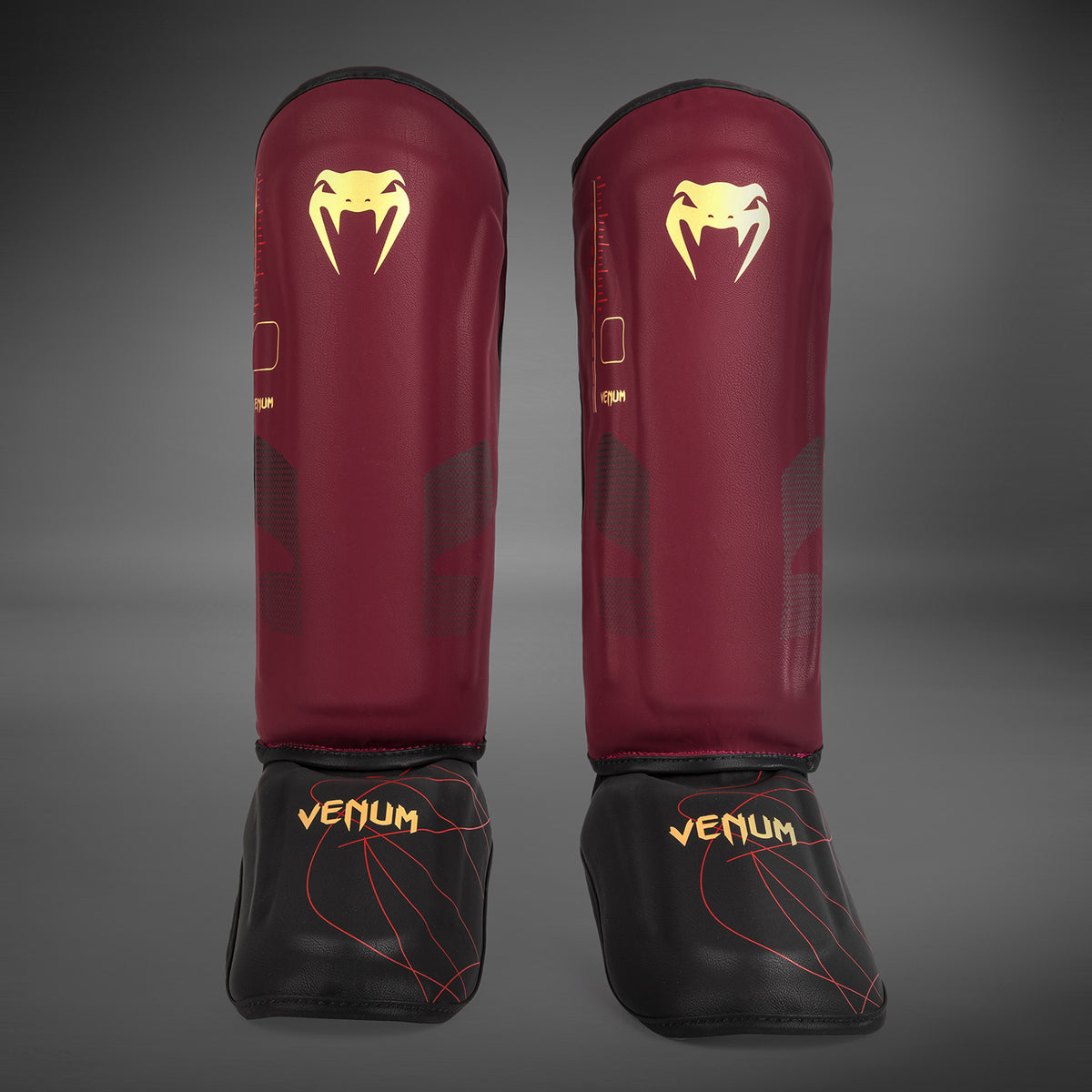 Protège-Tibias Venum Tactical XT- Noir/Bordeaux/Or - product-type_Protège-tibias