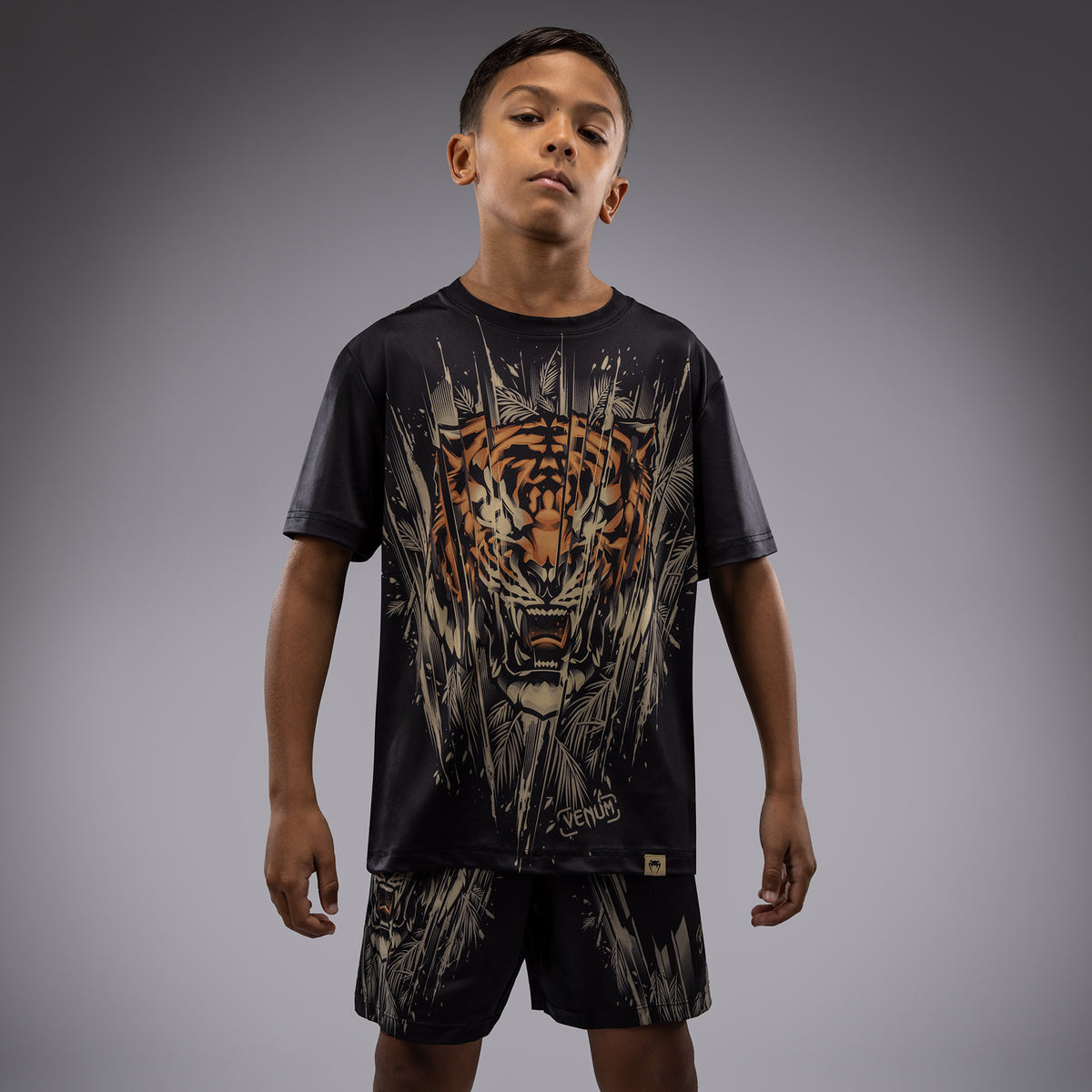 T-Shirt Dry-Tech Venum Tiger pour Enfants - Noir/Orange Néon - product-type_T-Shirts Dry Tech