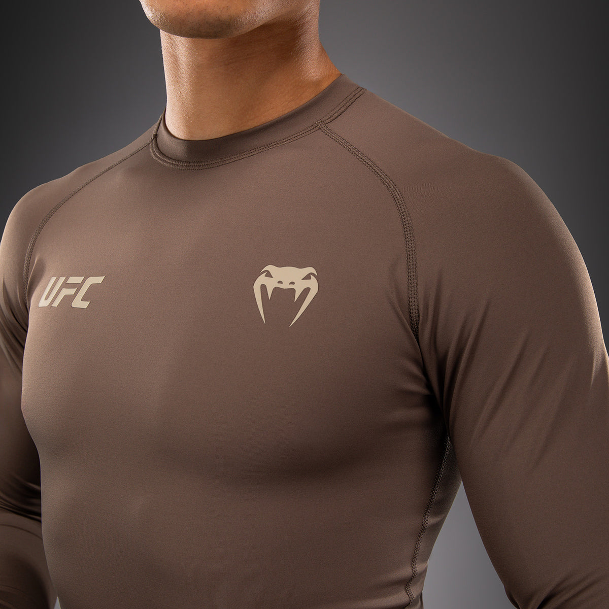 Rashguard à Manches Longues Technique pour Homme Venum UFC Unity by Venum Authentic Fight Week - Marron - product-type_T-Shirts de Compression