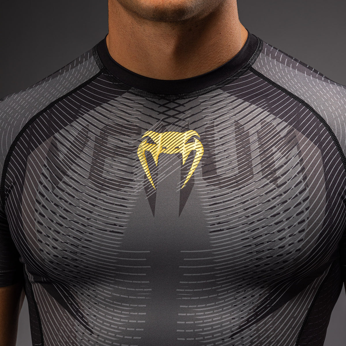 Rashguard à Manches Courtes Venum Galactic 3.0 - Noir/Or - product-type_T-Shirts de Compression
