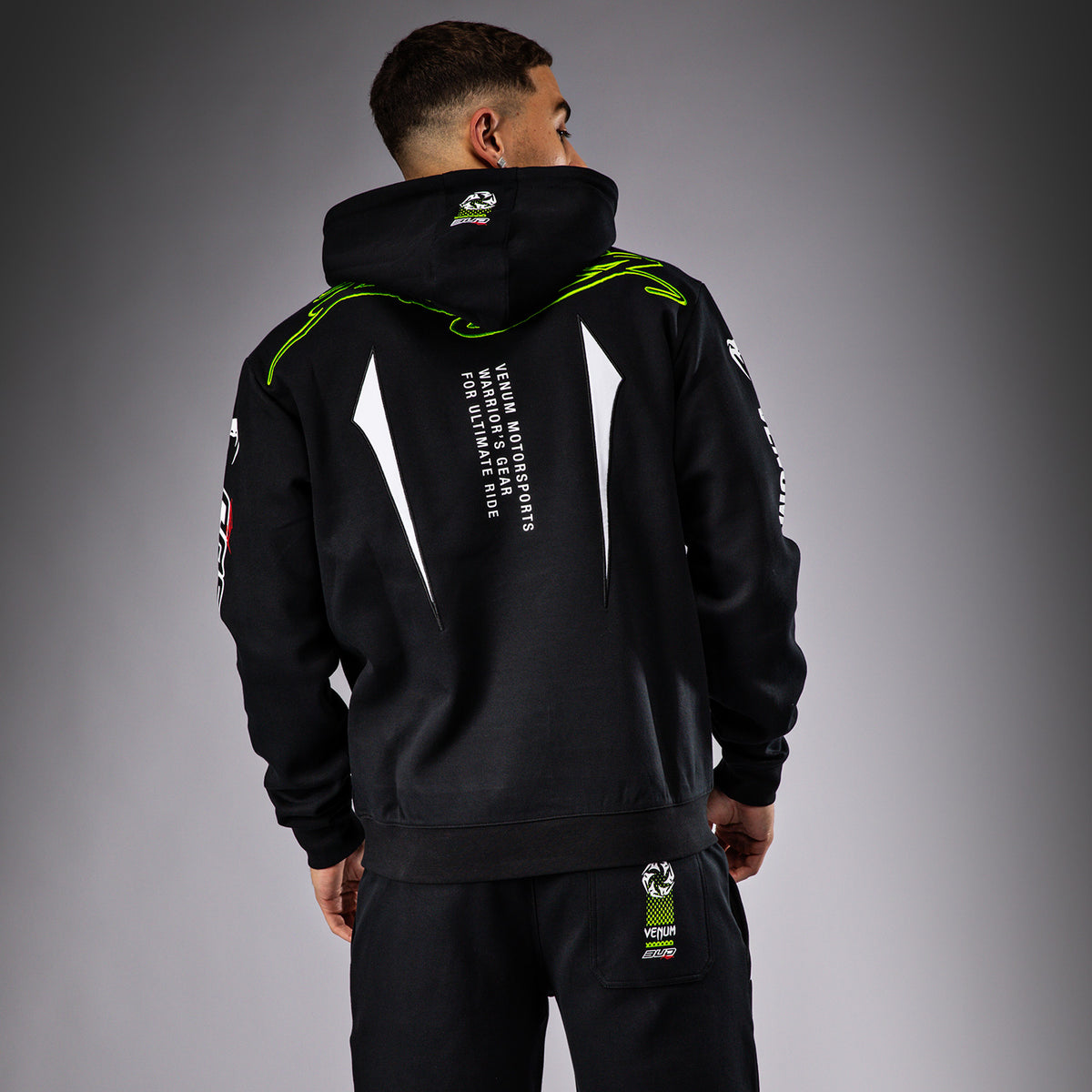 Sweat à capuche pour Hommes Venum x Bud Racing - Noir/Blanc/Citron Vert - product-type_Sweatshirts