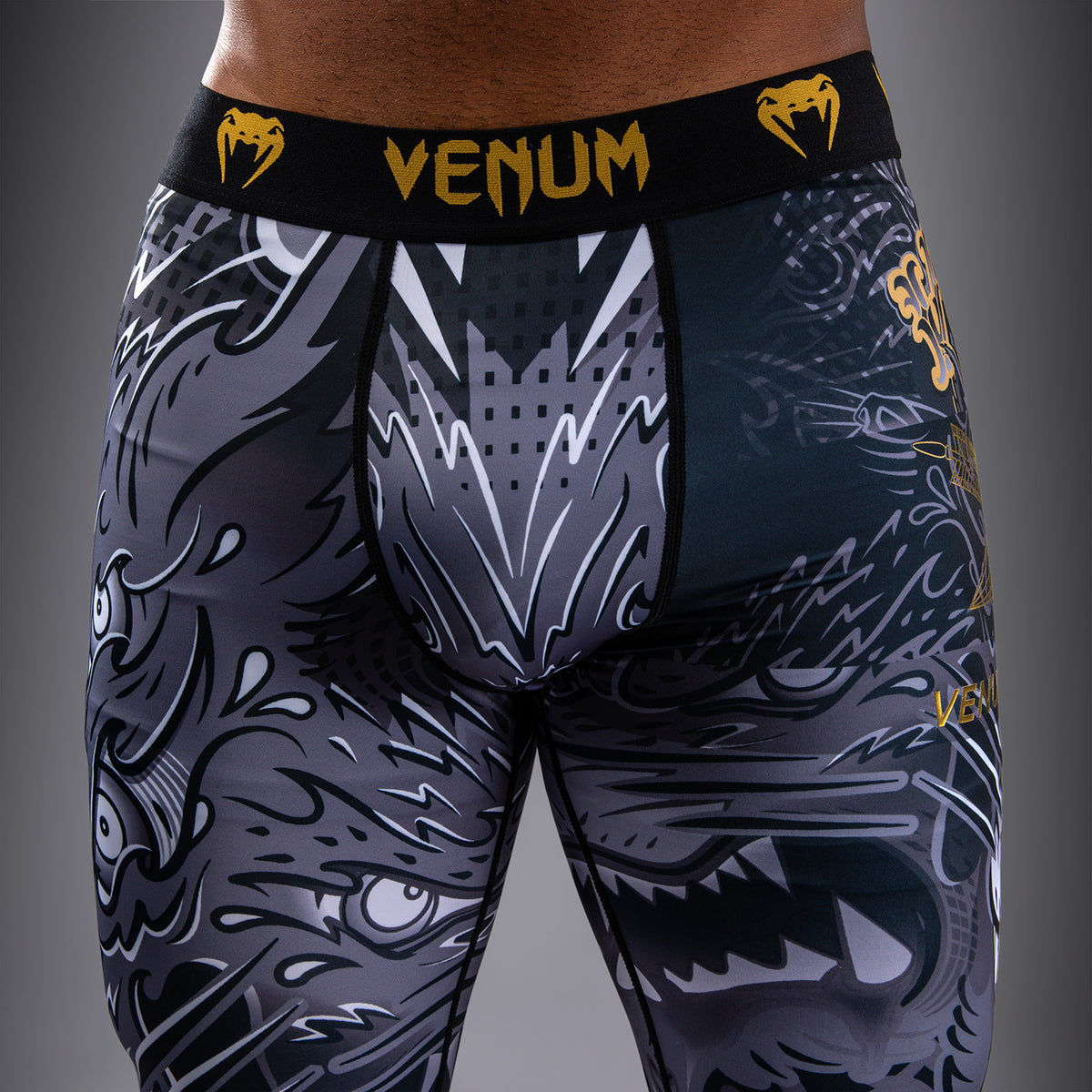 Pantalon de compression Venum Wolf Atak – Noir/Gris - product-type_Pantalons de Compression