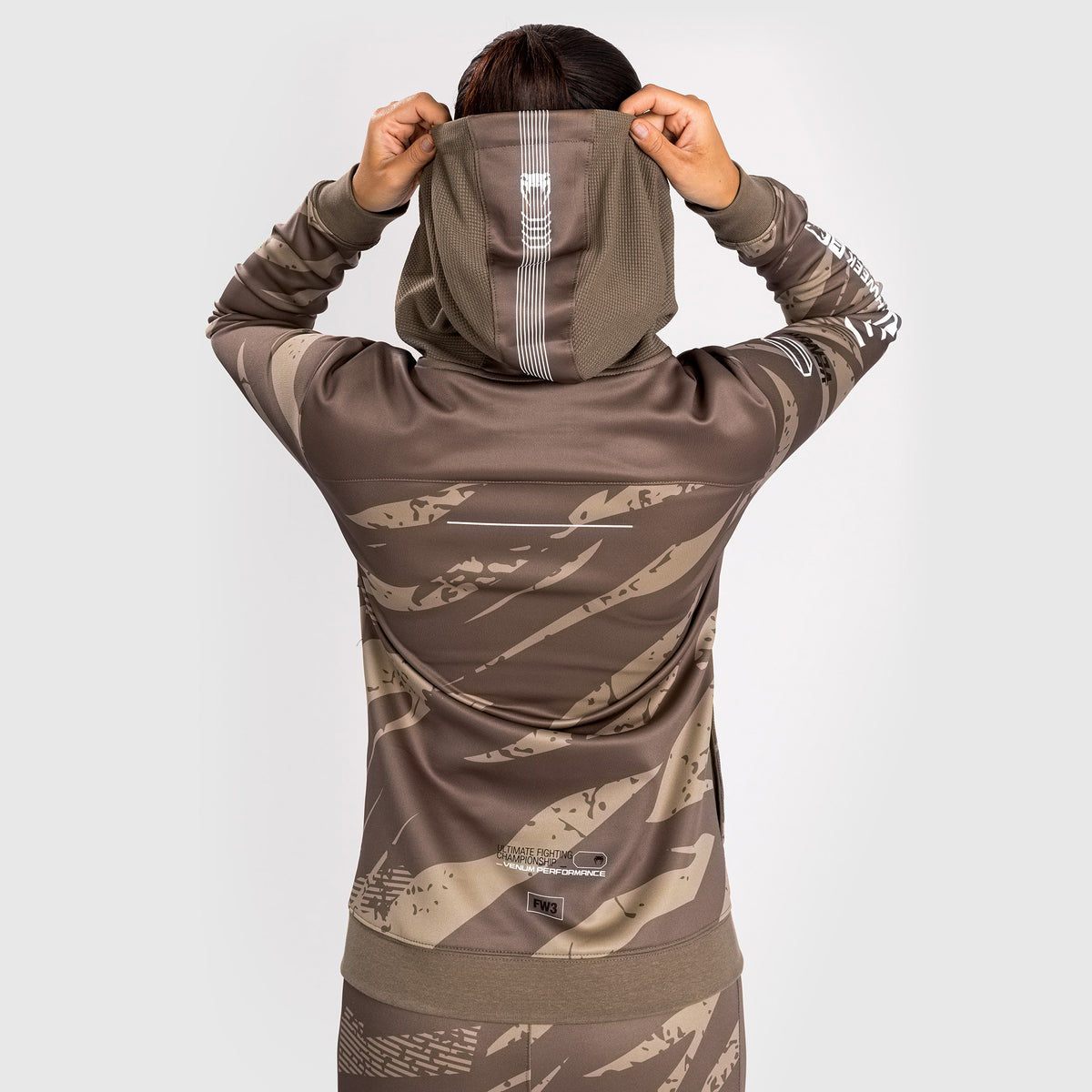 Sweat à capuche zippé Pour Femme Venum UFC Adrenaline by Venum Fight Week - Camouflage Désert - product-type_Vestes