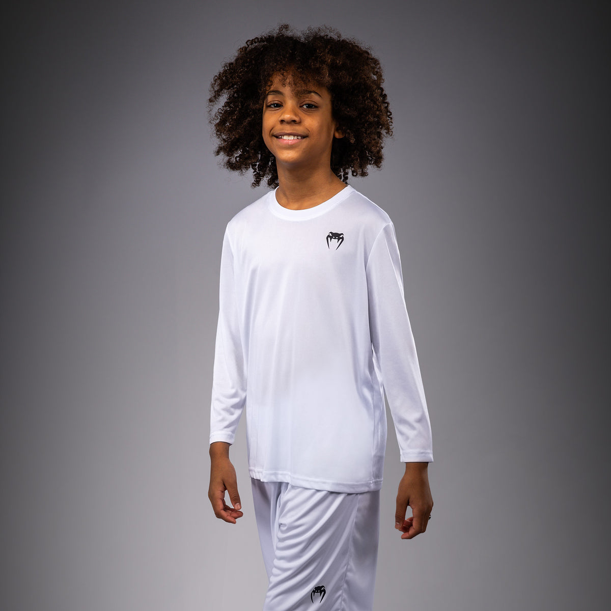 T-shirt à manches Longues pour Enfant Venum Lineup - Blanc/Noir - product-type_T-Shirts Dry Tech