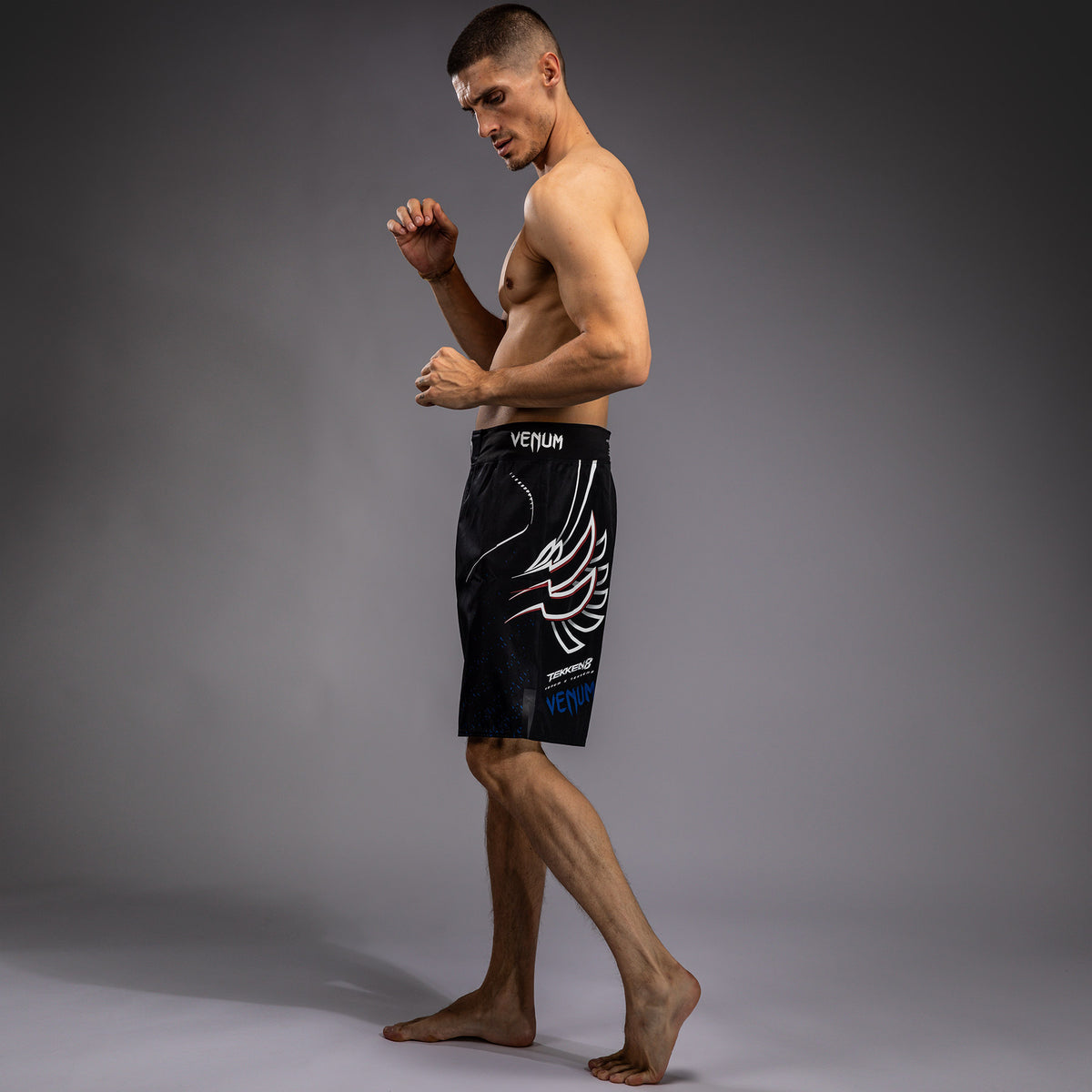 Short de combat Venum x TEKKEN 8 - Jin Kazama - Bleu/Noir/Blanc - product-type_Shorts de MMA
