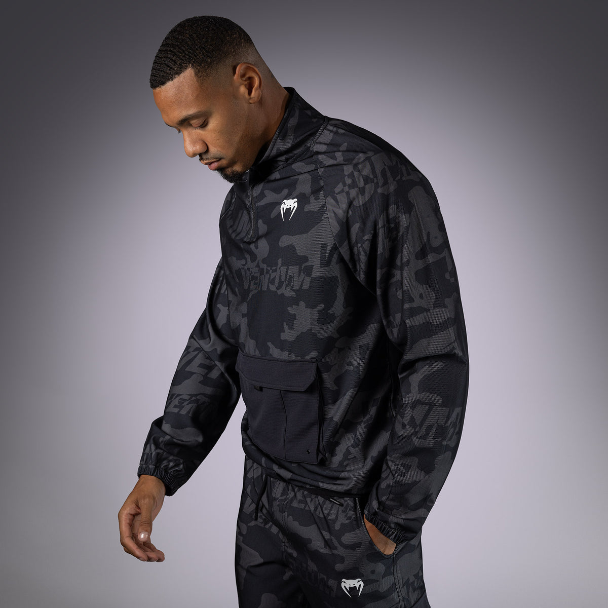 Veste de Survêtement Pour Hommes Venum Trooper - Noir/Charbon - product-type_Sweatshirts