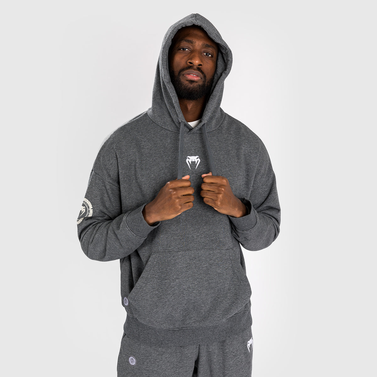 Sweatshirt À Capuche Pour Hommes Venum Vortex XL Lite - Gris Foncé Chiné - product-type_Sweatshirts