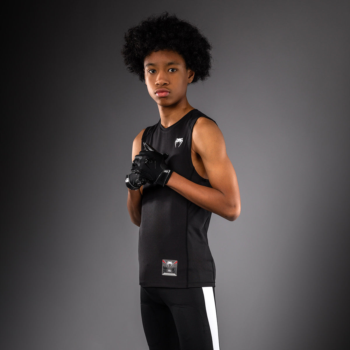 Haut de Compression sans manches pour Enfants Venum Elite Football - Noir - product-type_T-Shirts Dry Tech