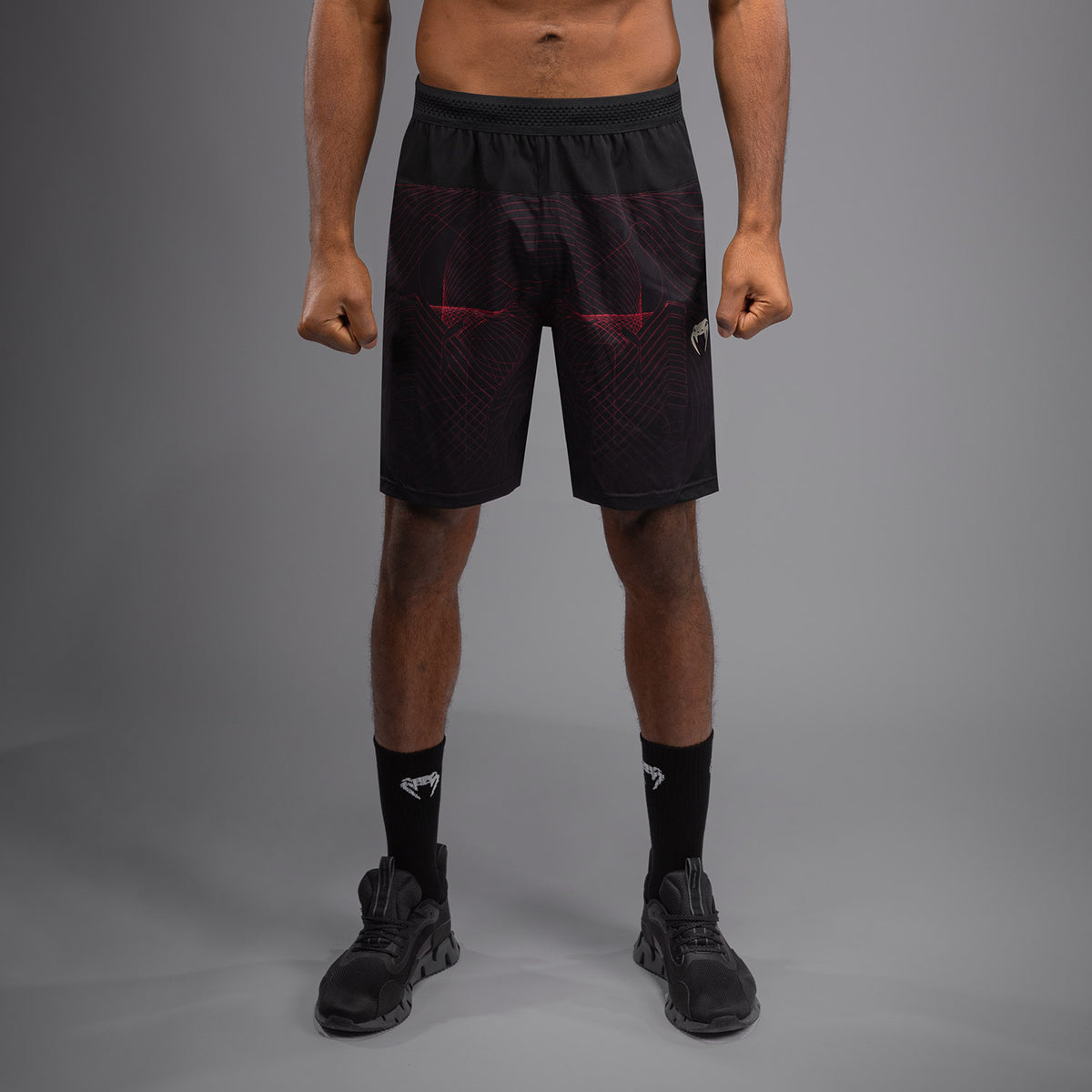 Short d'entraînement Venum G-Fit Air pour Hommes - Noir Profond/Rouge Feu - product-type_Shorts de training