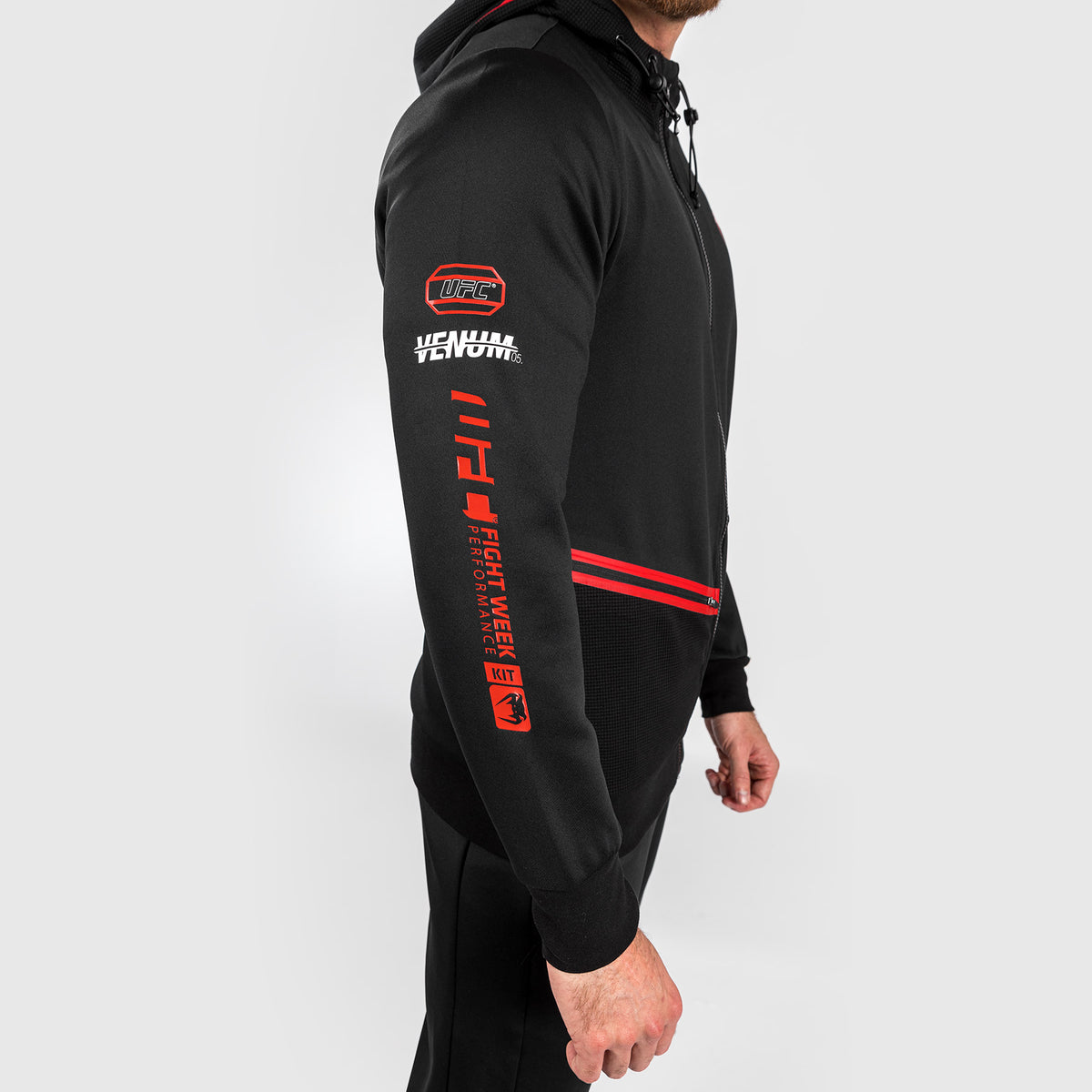 Sweatshirt zippé à capuche pour Hommes UFC Adrenaline by Venum Fight Week - Noir - product-type_Sweatshirts