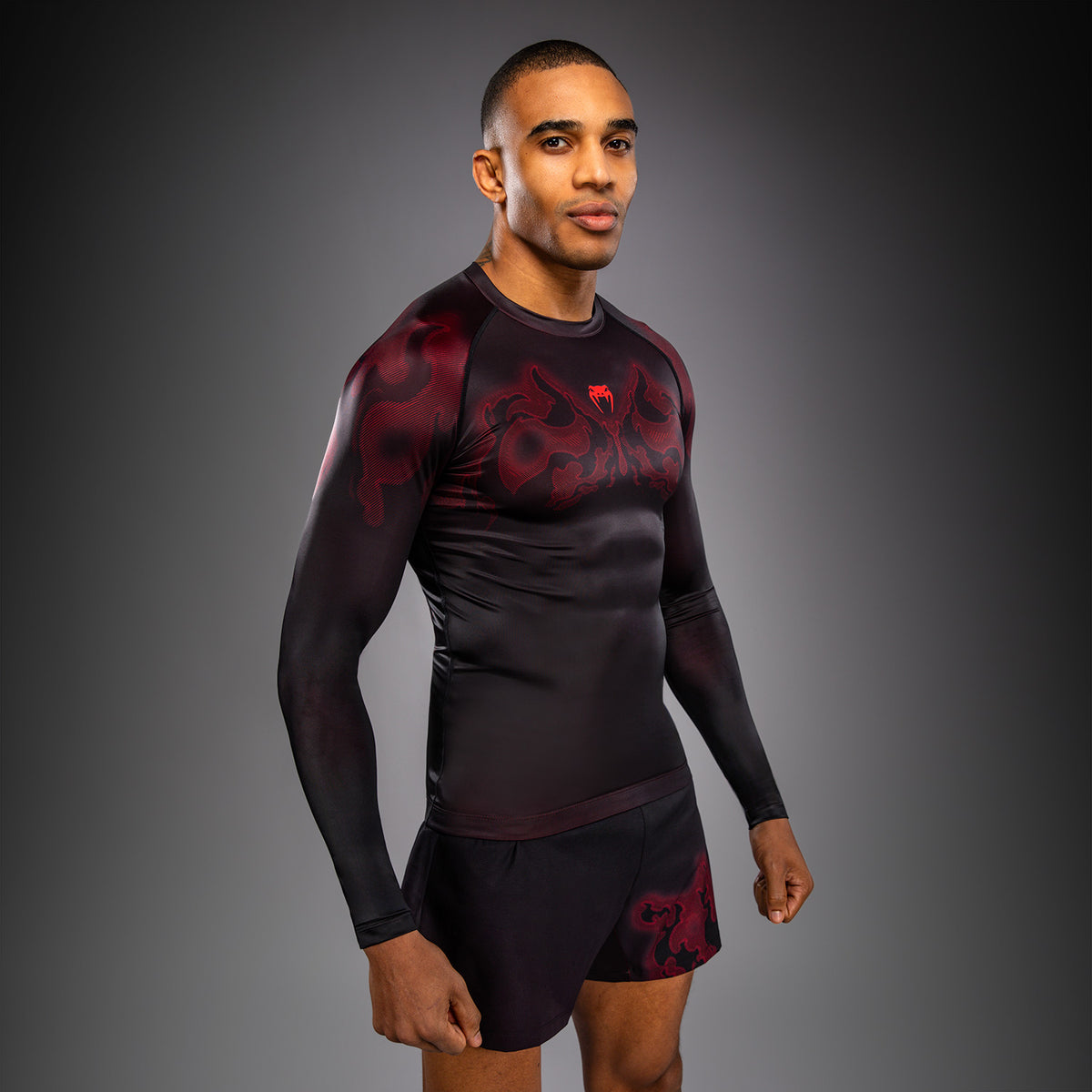 Rashguard à Manches Longues Venum Spectre – Noir/Rouge - product-type_T-Shirts de Compression