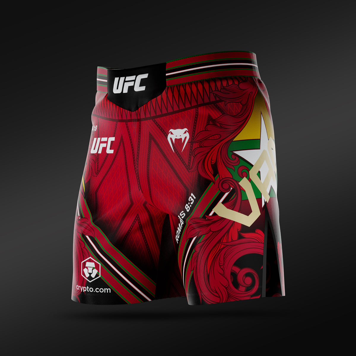 Short de combat homme UFC Adrenaline Unrivaled by Venum - Coupe courte Josh Van - Rouge