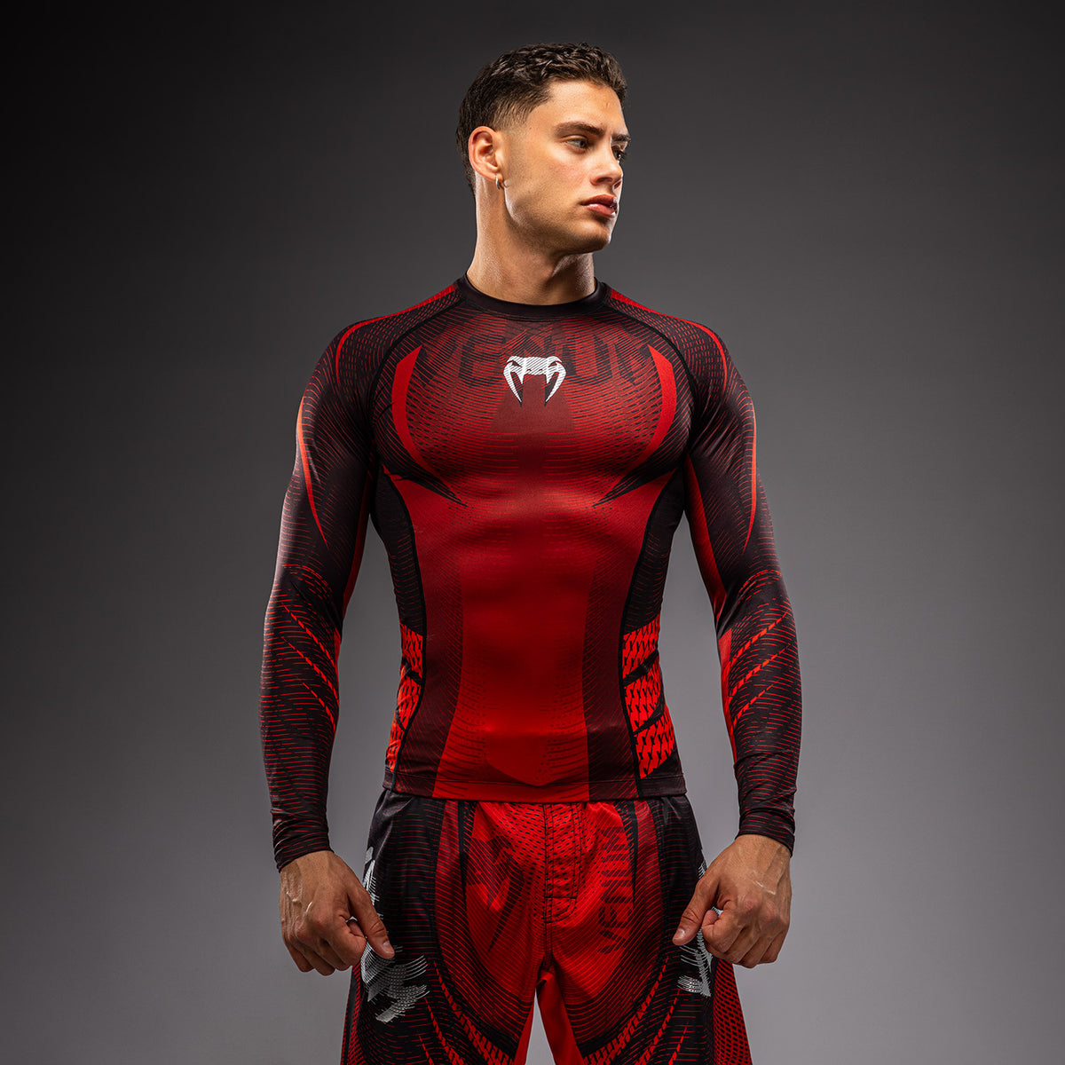 Rashguard à Manches Longues Venum Galactic 3.0 - Rouge/Argent - product-type_T-Shirts de Compression