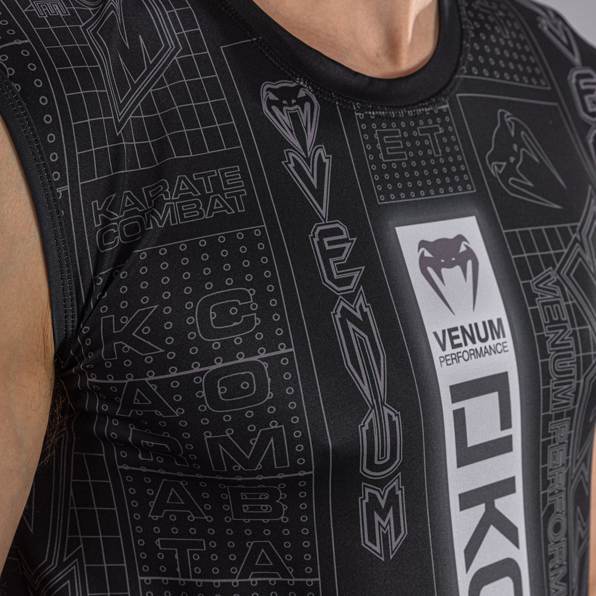 Débardeur Dry Tech Karate Combat by Venum – Noir/Gris - product-type_T-Shirts Dry Tech
