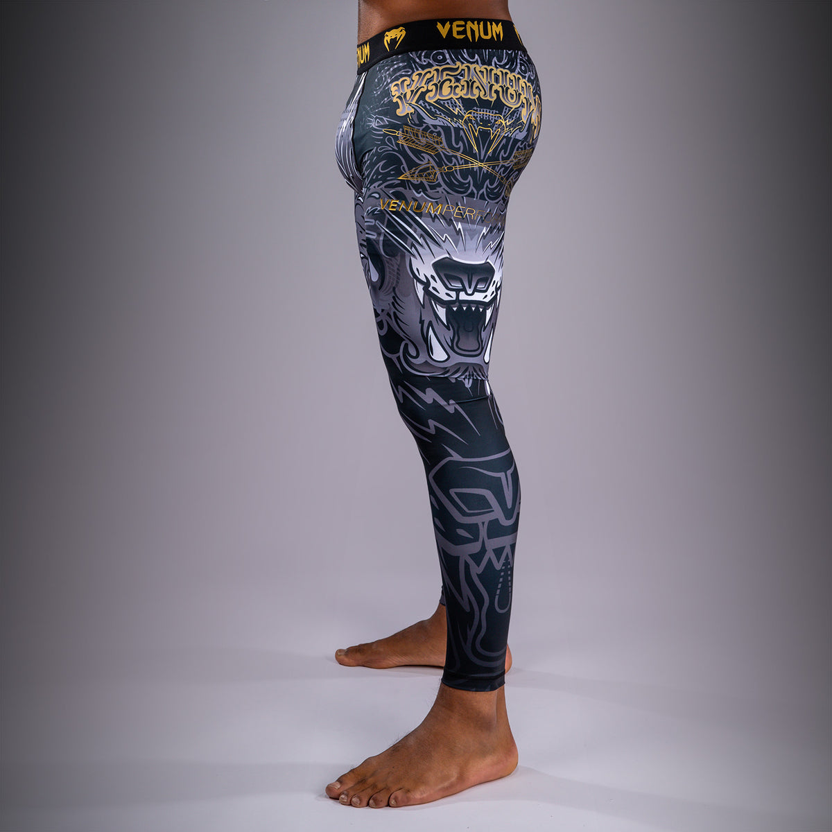 Pantalon de compression Venum Wolf Atak – Noir/Gris - product-type_Pantalons de Compression