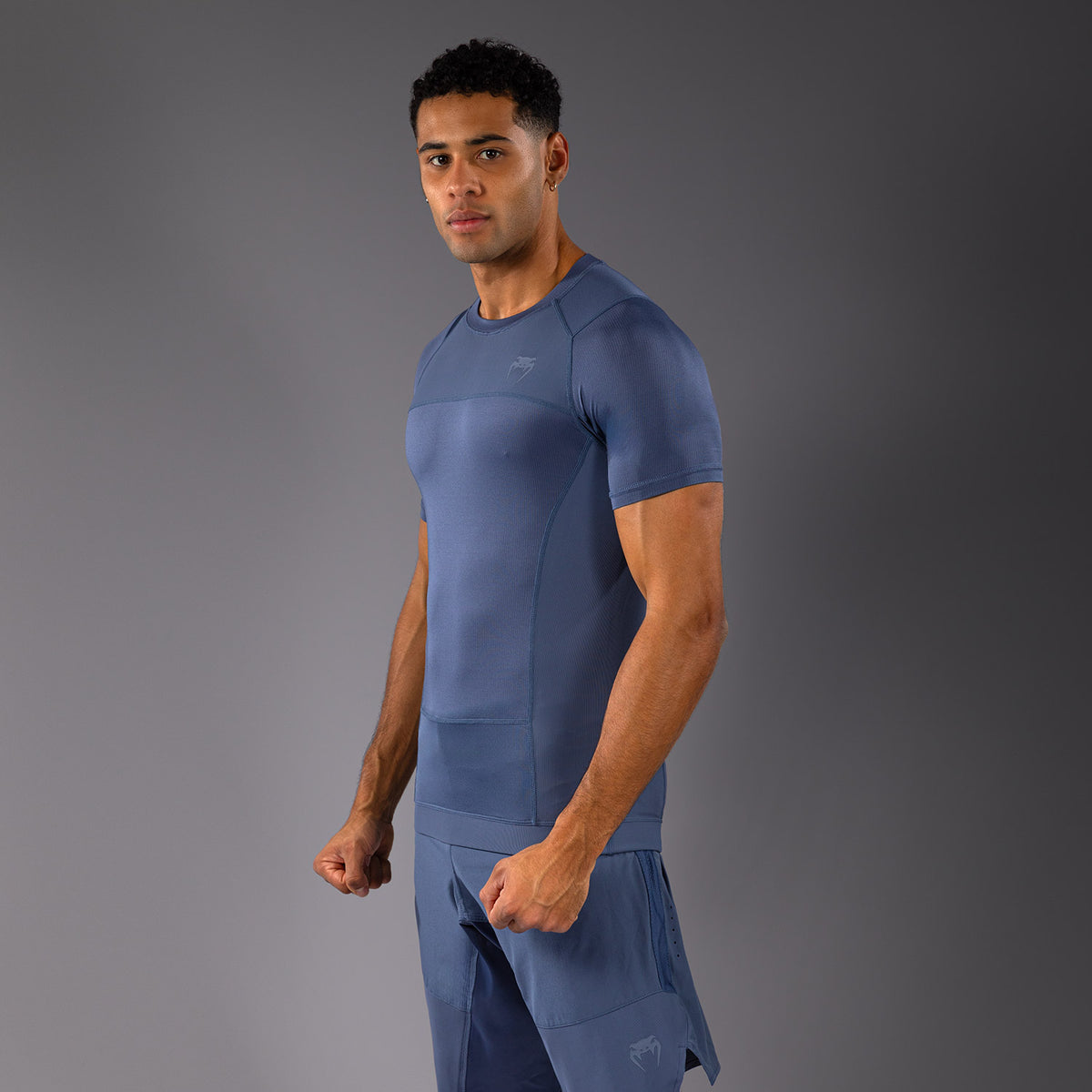 Rashguard à Manches Courtes Venum G-Fit Air pour Hommes - Bleu Brumeux - product-type_T-Shirts de Compression