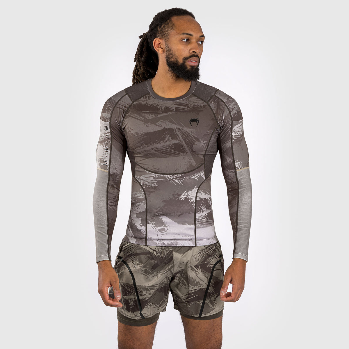 Venum Electron 3.0 Rashguard à manches longues - Sable - product-type_T-Shirts de Compression