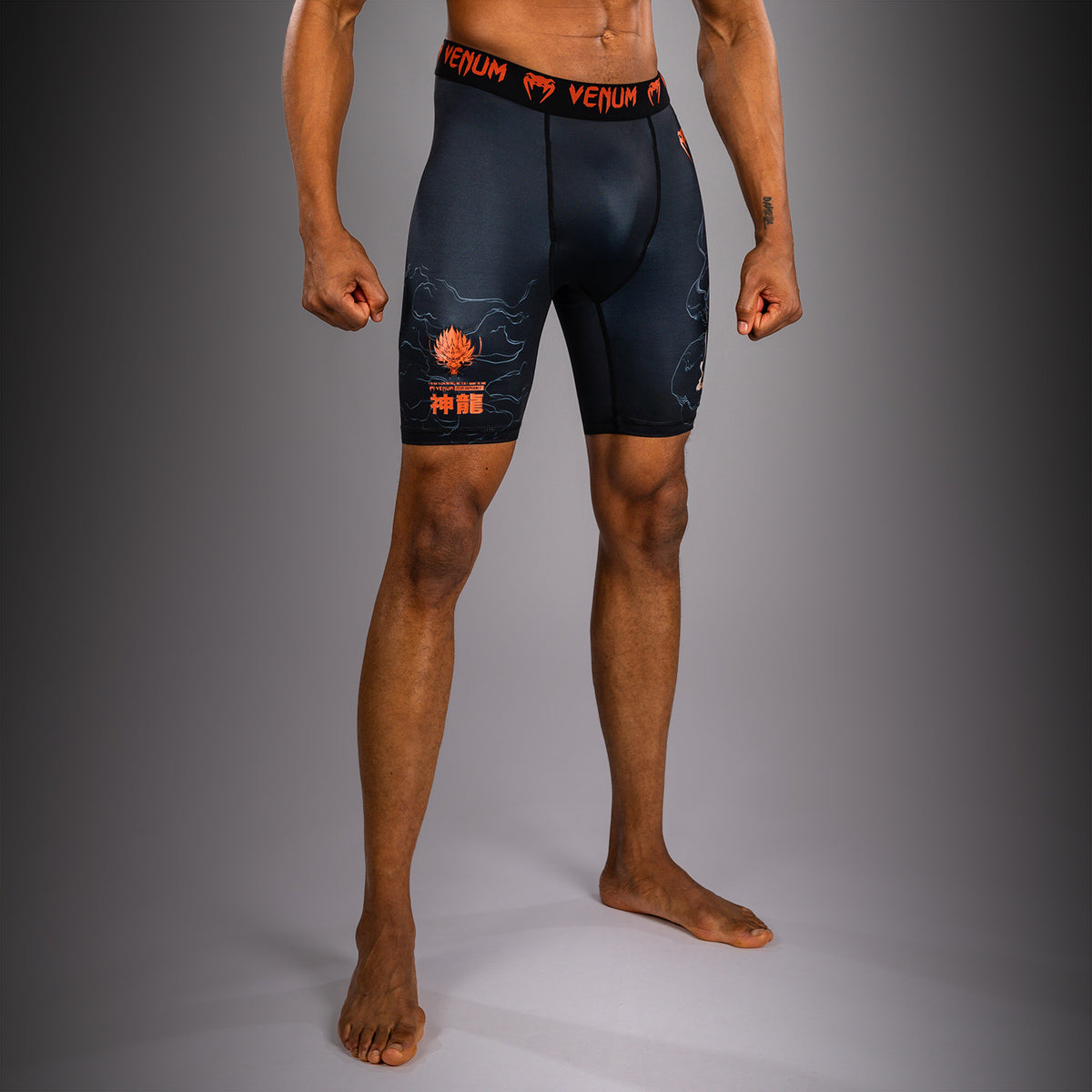 Short de Compression Venum Thunder Dragon – Noir/Gris/Cuivre - product-type_Shorts de compression