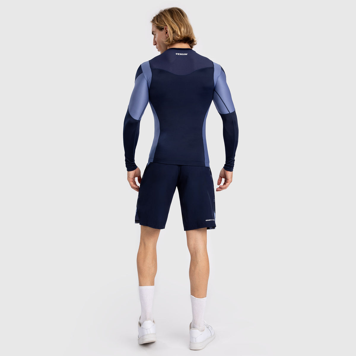 Rashguard À Manches Longues pour Hommes Venum Tempest - Bleu Marine/Bleu - product-type_T-Shirts de Compression