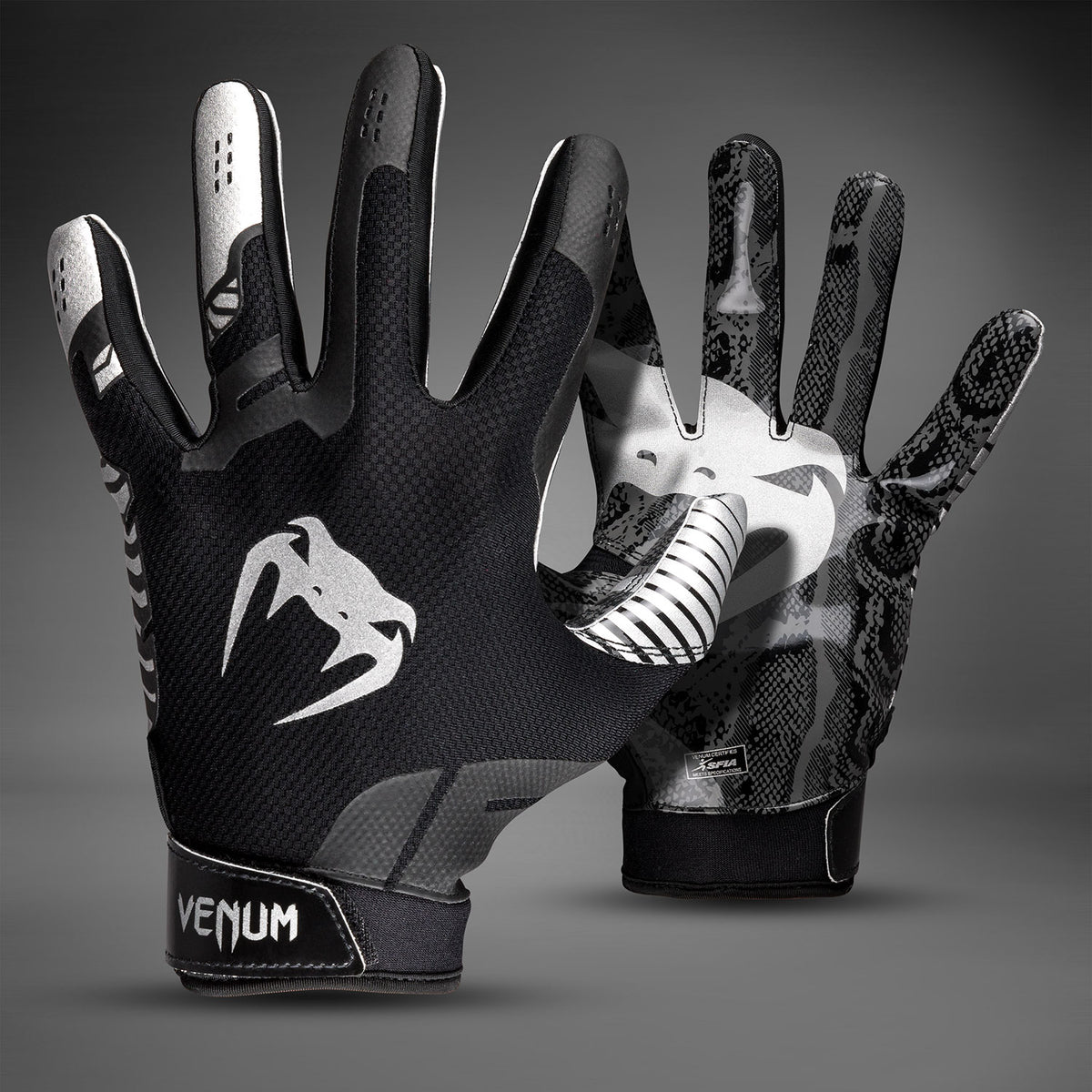 Gants de Football Venum Elite - Noir/Argent - product-type_Football Gloves